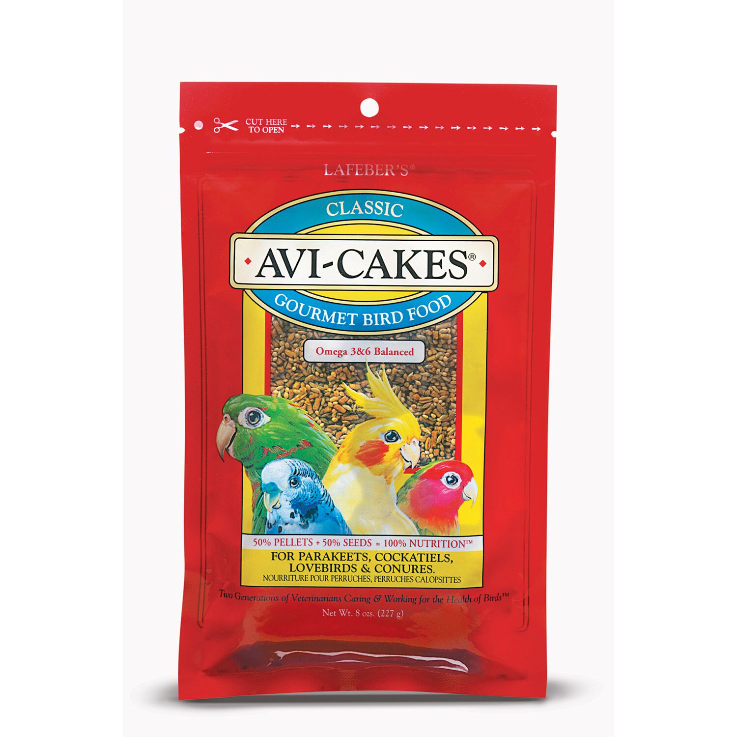 Lafeber Original Avi-Cakes For Parakeet,Cockatiel & Lovebrid(Conure) Bird Food