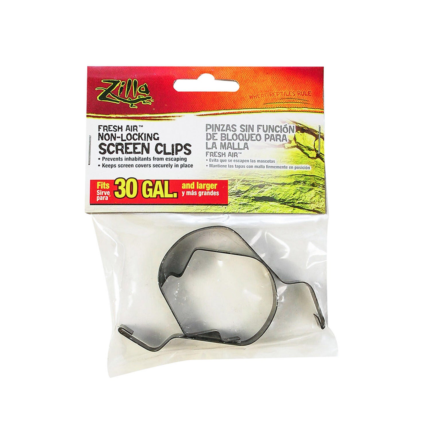 Zilla Non-Locking Screen Clips - Small For Reptile Enclosures