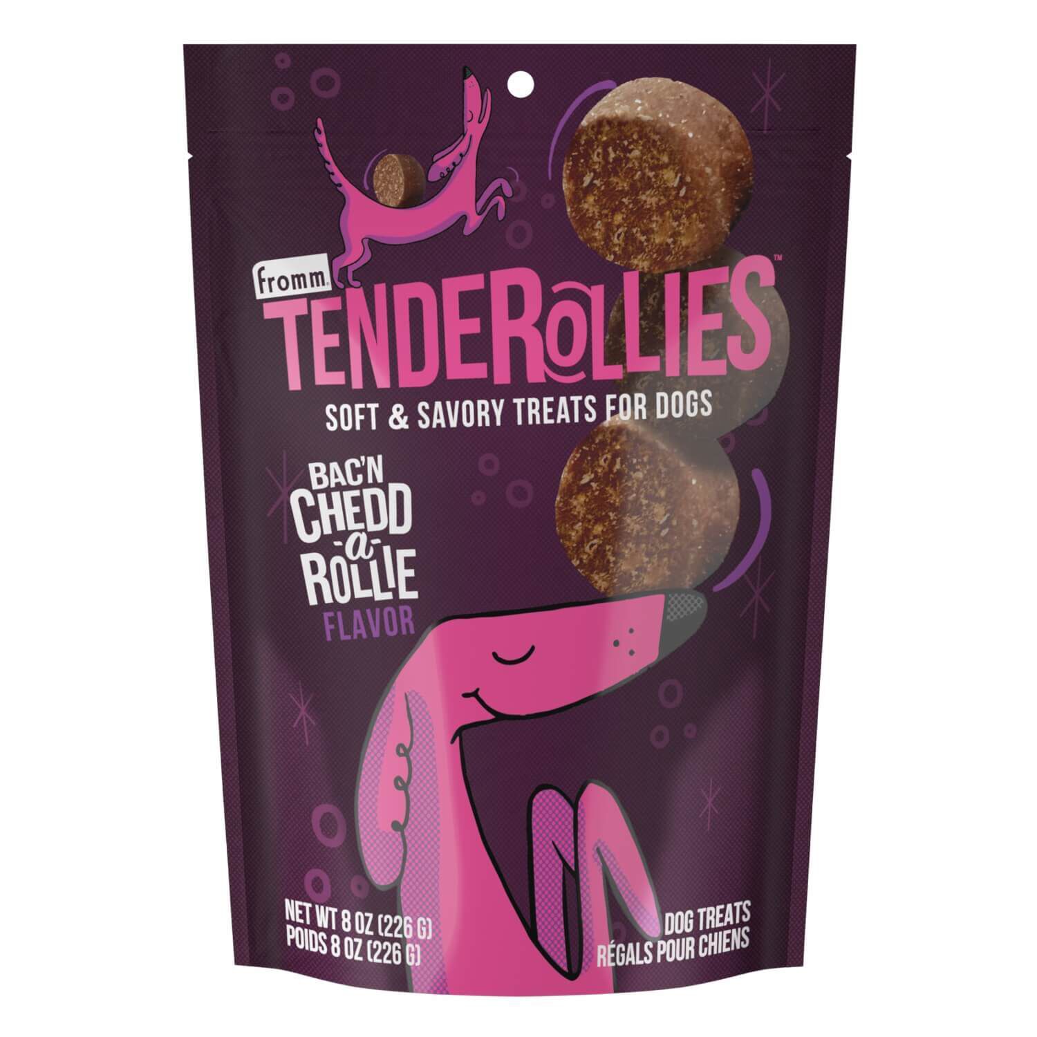 Fromm Tenderollies Bac'n Chedd-A-Rollie Flavor Treats For Dogs 8 Oz