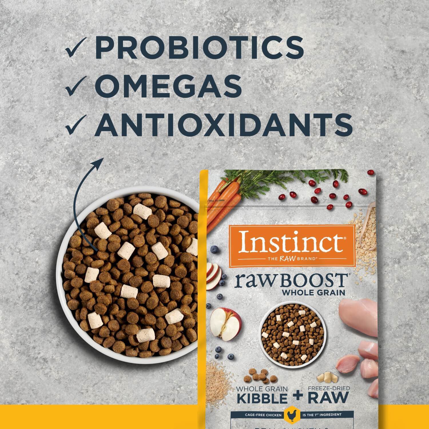 Instinct Raw Boost Whole Grain Real Chicken & Brown Rice Recipe Dry Dog Food