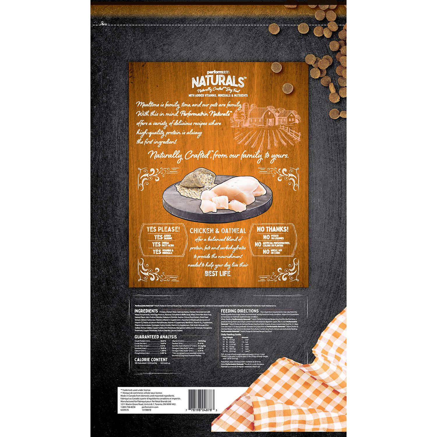 Performatrin Naturals Chicken & Oatmeal Recipe Adult Dry Dog Food, 12Lb