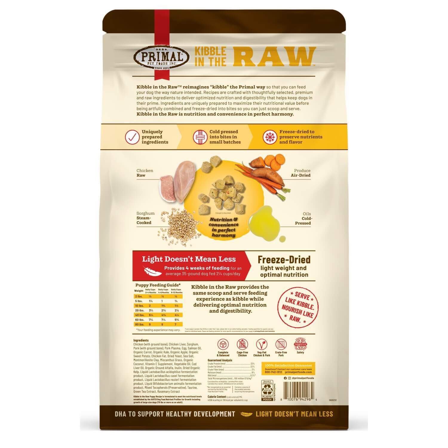 Primal Kibble In The Raw Puppy Recipe Freeze Dried Dog Food