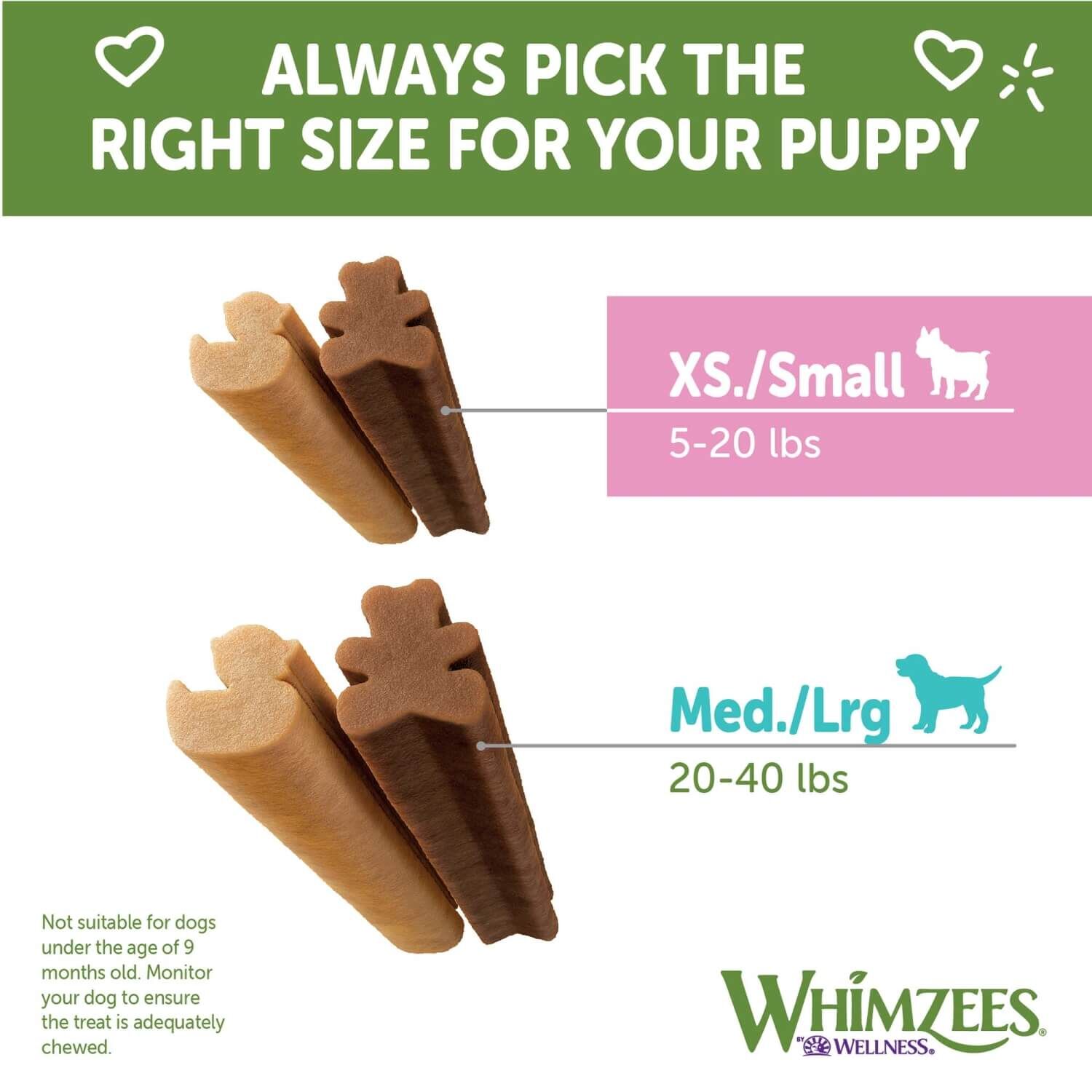 Whimzees Puppy Natural Grain Free Dental Chews For Dogs, Extra Small/Small Breed, 30 Count
