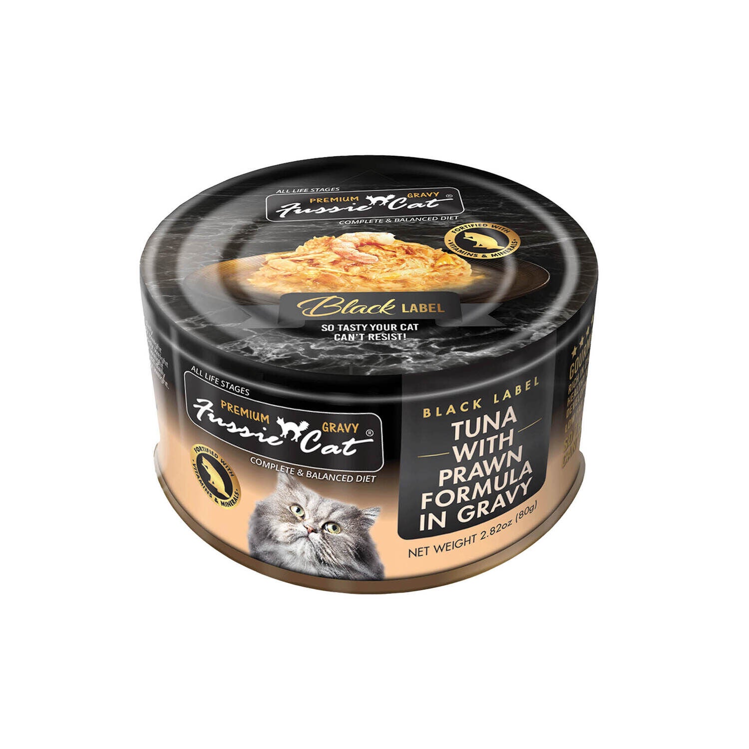 Fussie Cat Premium Wet Cat Food, Tuna With Prawns In Gravy - 2.62 Oz