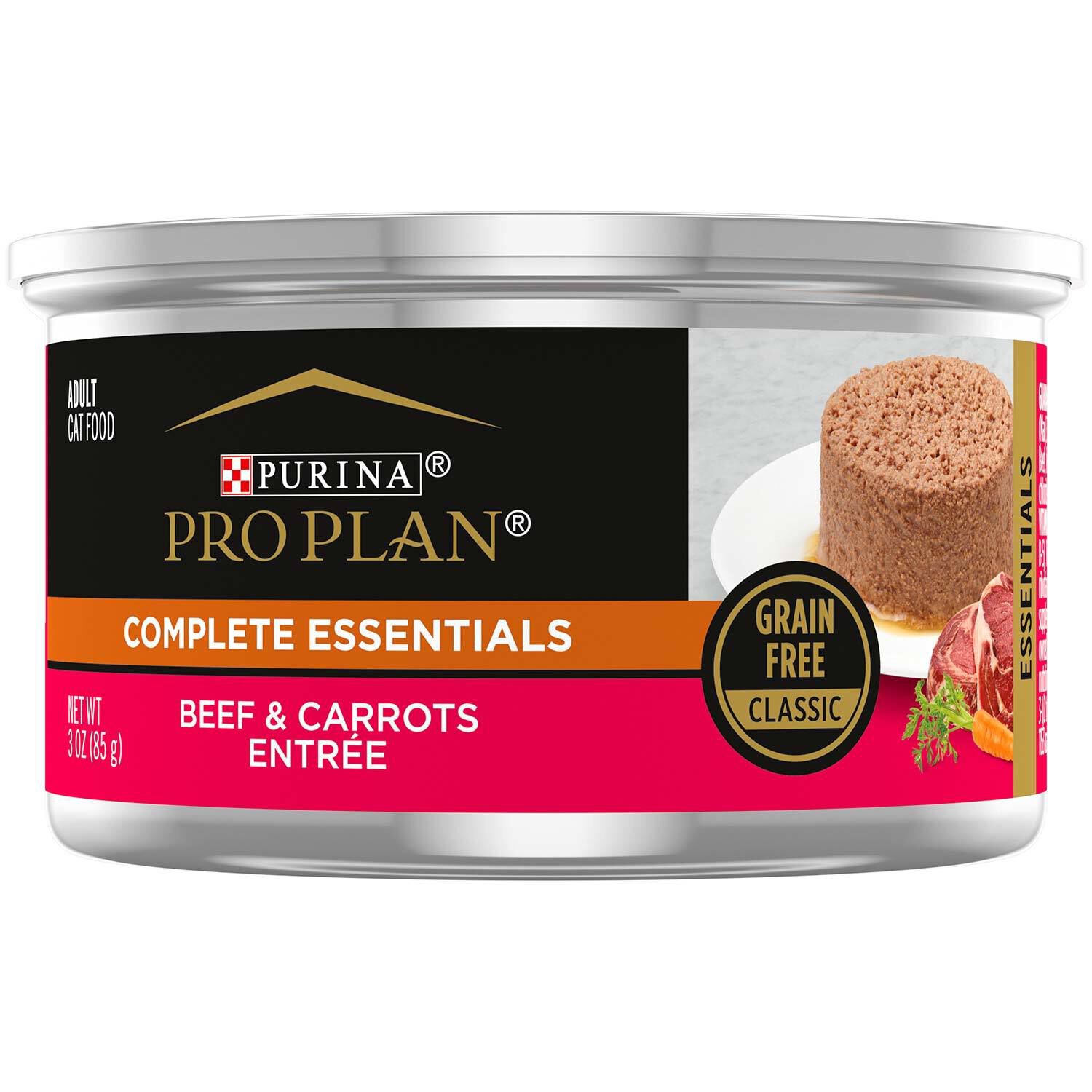Purina Pro Plan Grain Free Classic Adult Beef & Carrots Entree Cat Food