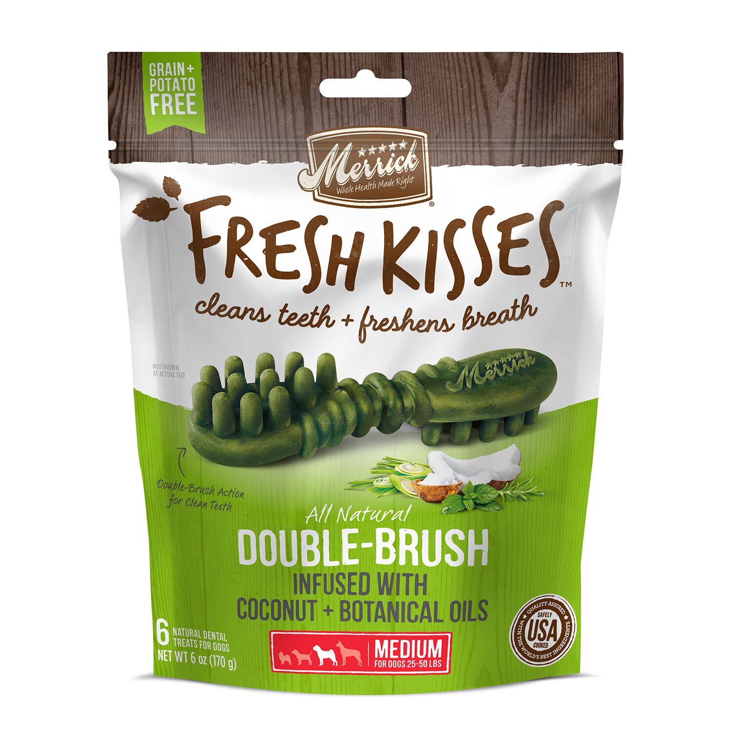 Merrick Fresh Kisses Coconut + Botanical Oils Medium Dog Treats