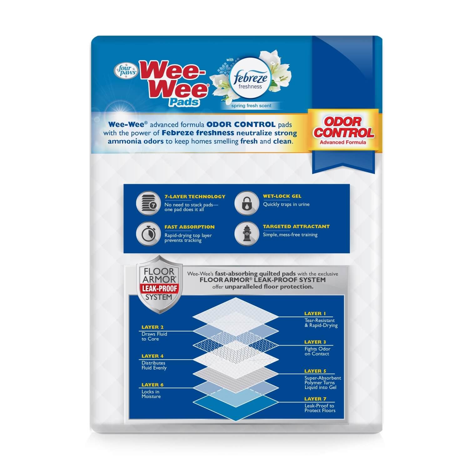 Four Paws Wee-Wee Odor Control With Febreze Freshness Dog Training Pads