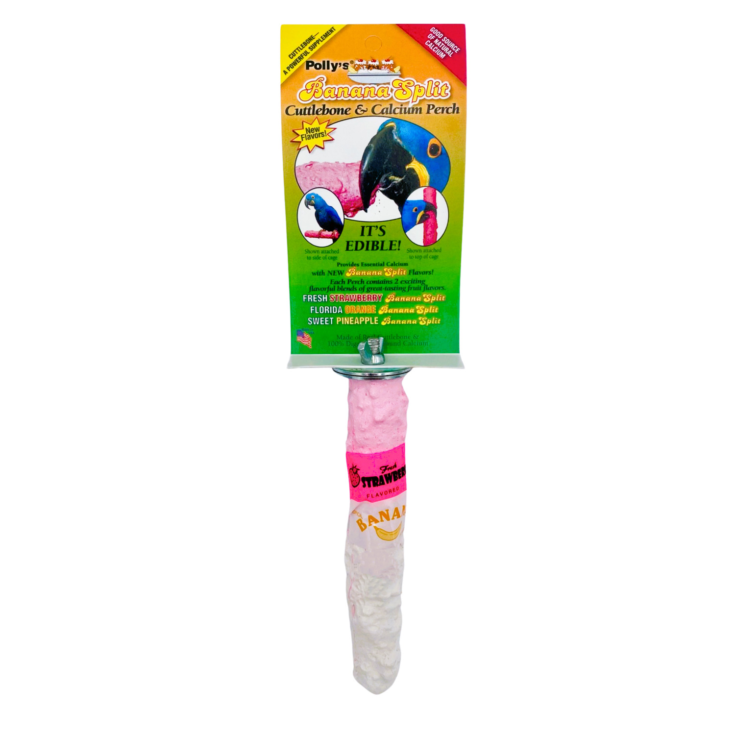 Polly's Pet Tooty Fruity Bee Pollen Perch For Birds