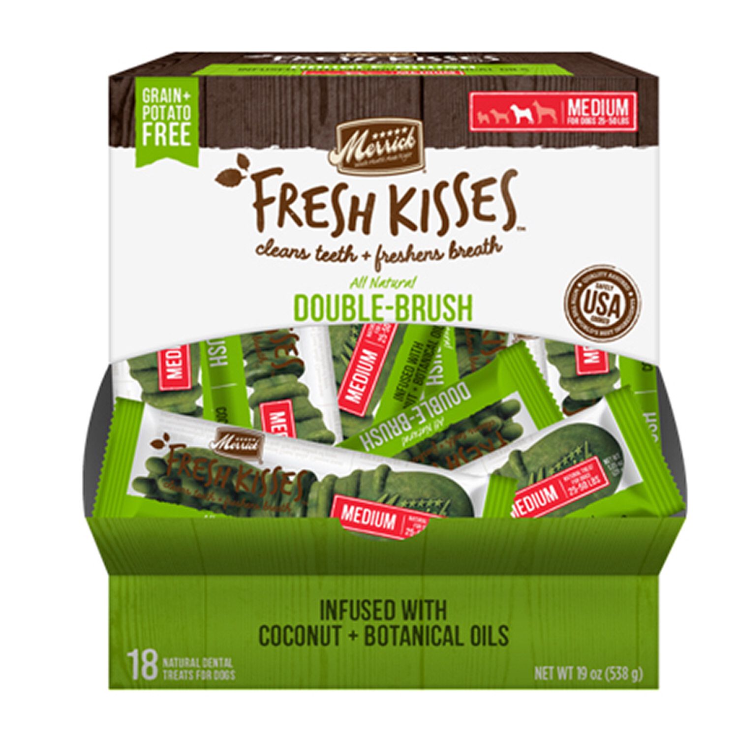 Merrick Fresh Kisses Coconut + Botanical Oils Medium Dog Treats