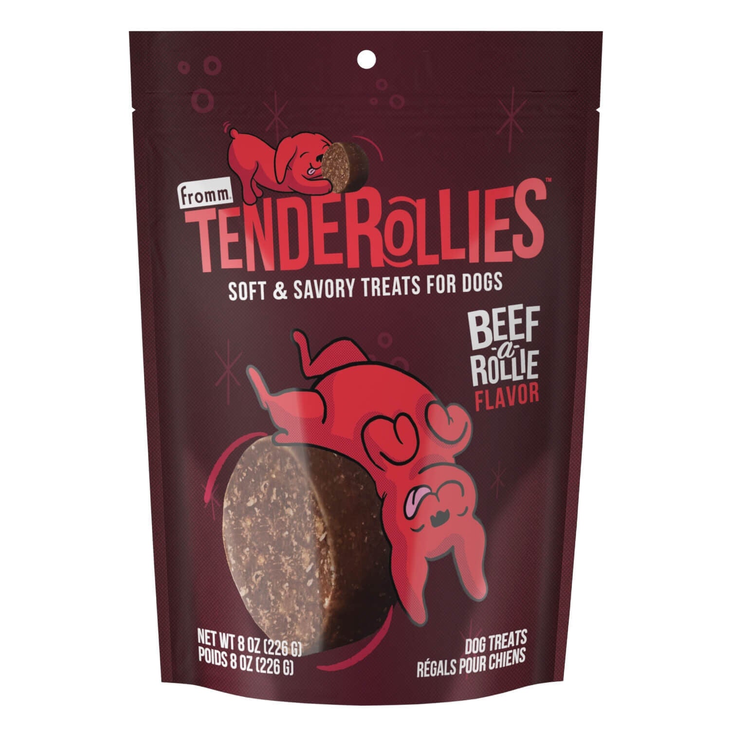 Fromm Tenderollies Beef-A-Rollie Flavor Treats For Dogs 8 Oz