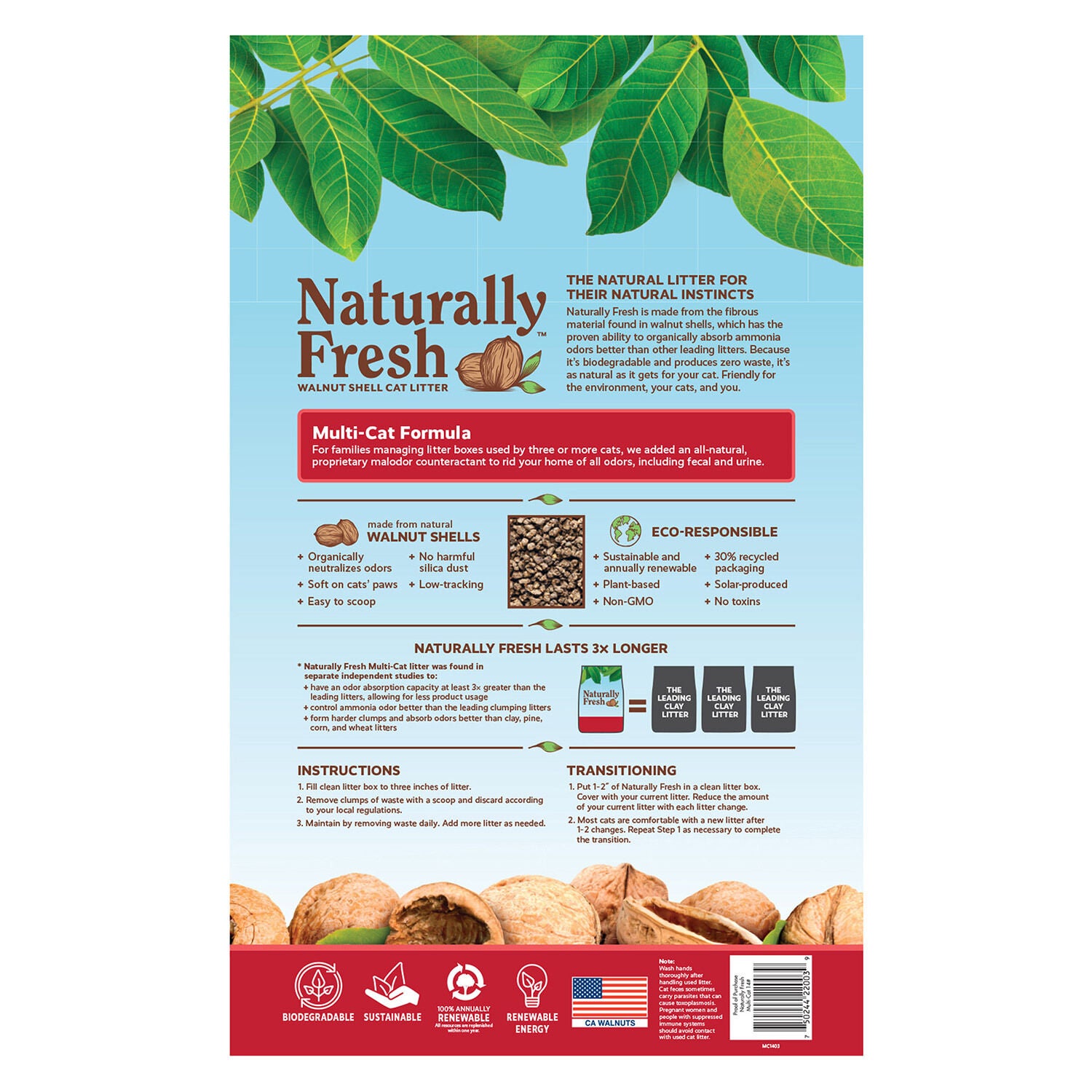 Naturally Fresh Mullti-Cat Quick Clumping Natural Cat Litter
