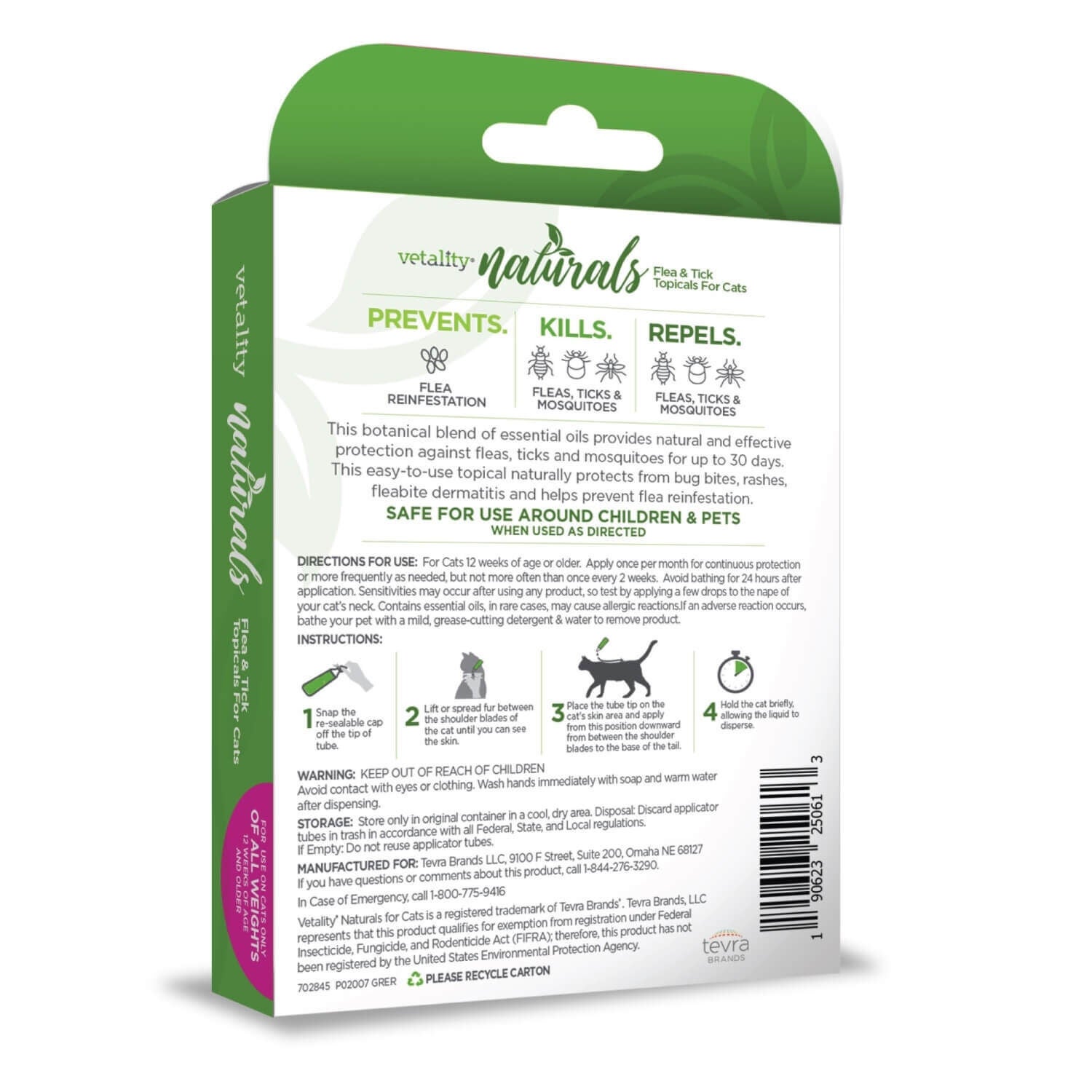 Vetality Naturals Flea & Tick Topicals For Cats