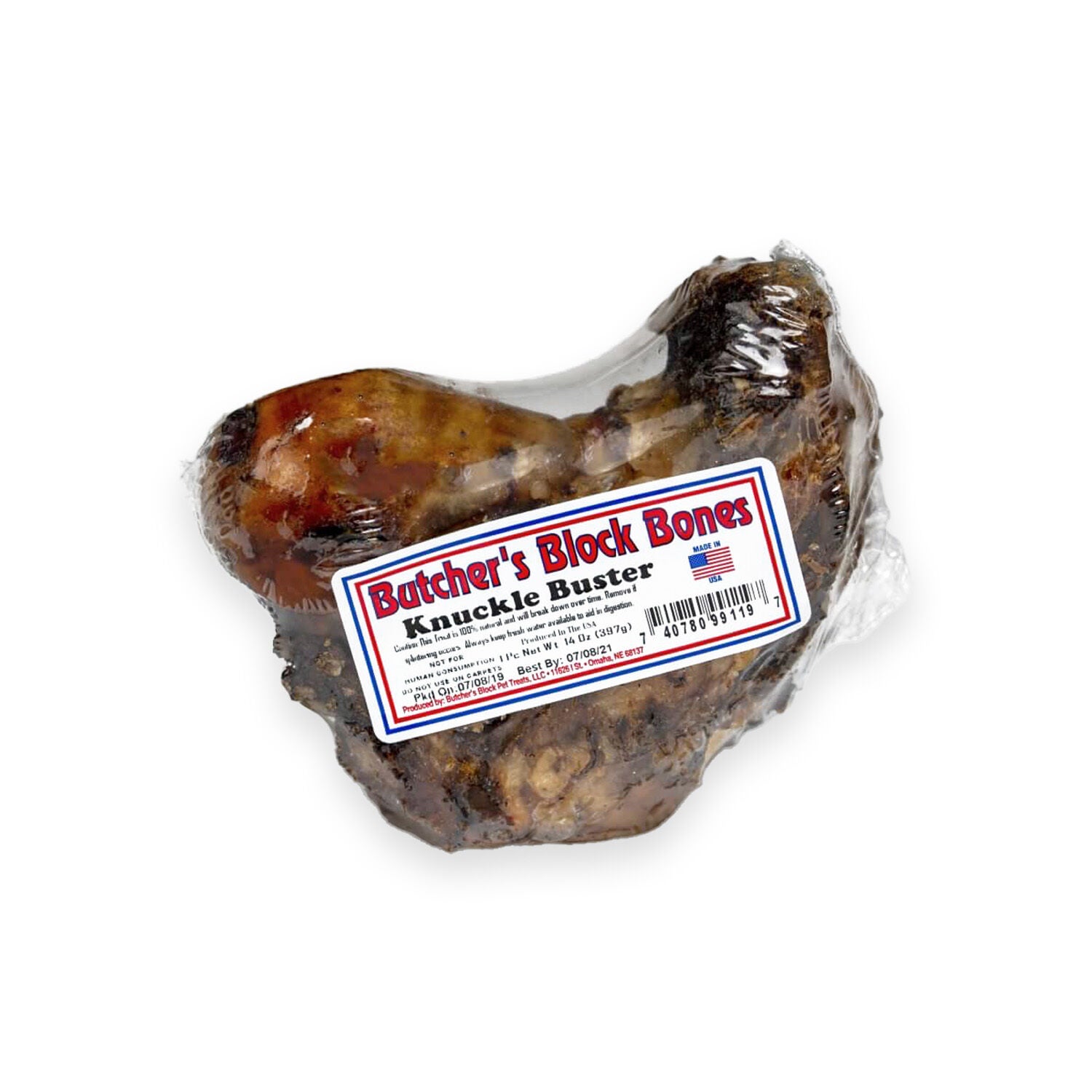 Butcher's Block Bones Knuckle Buster Bone Dog Treat, 6 Inches
