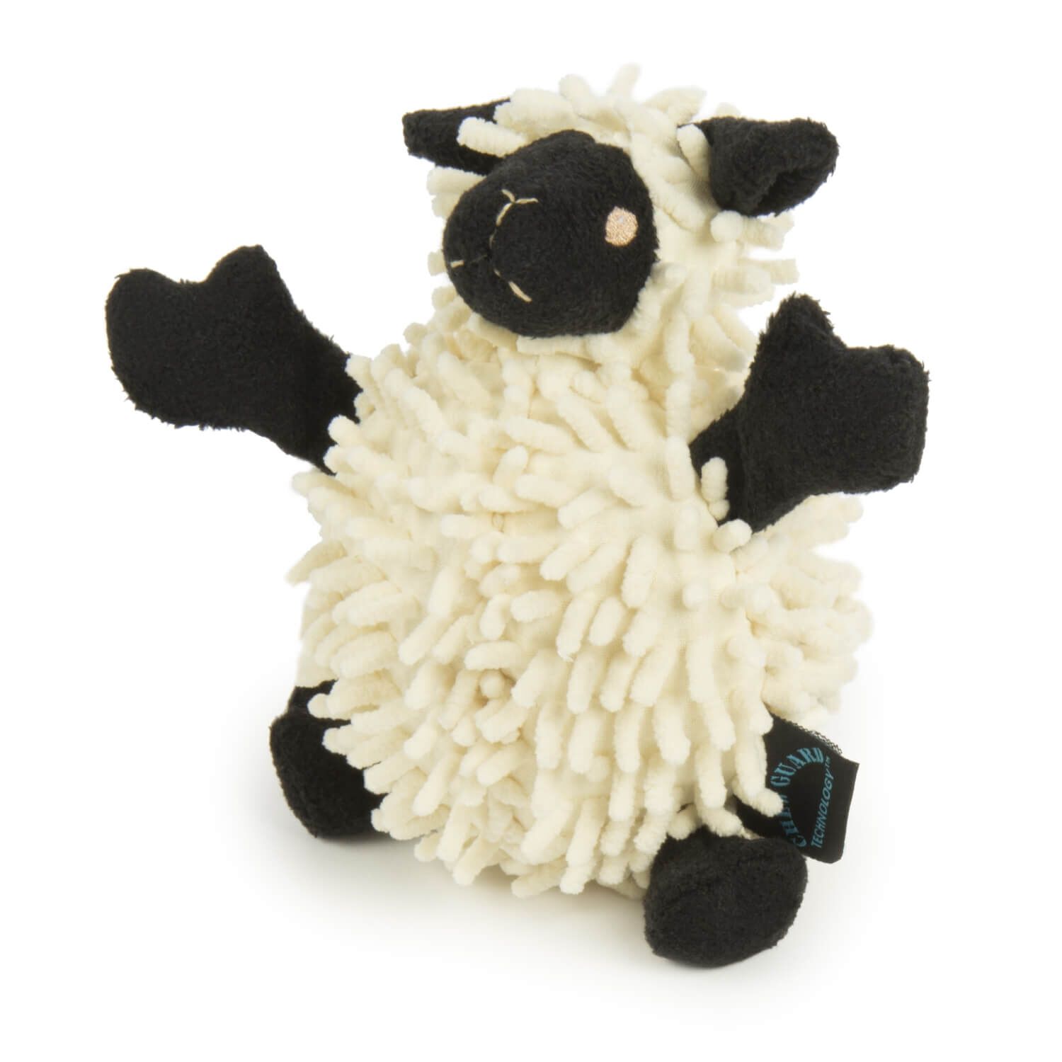 Godog Fuzzy Wuzzy Lamb Squeaky Plush Dog Toy