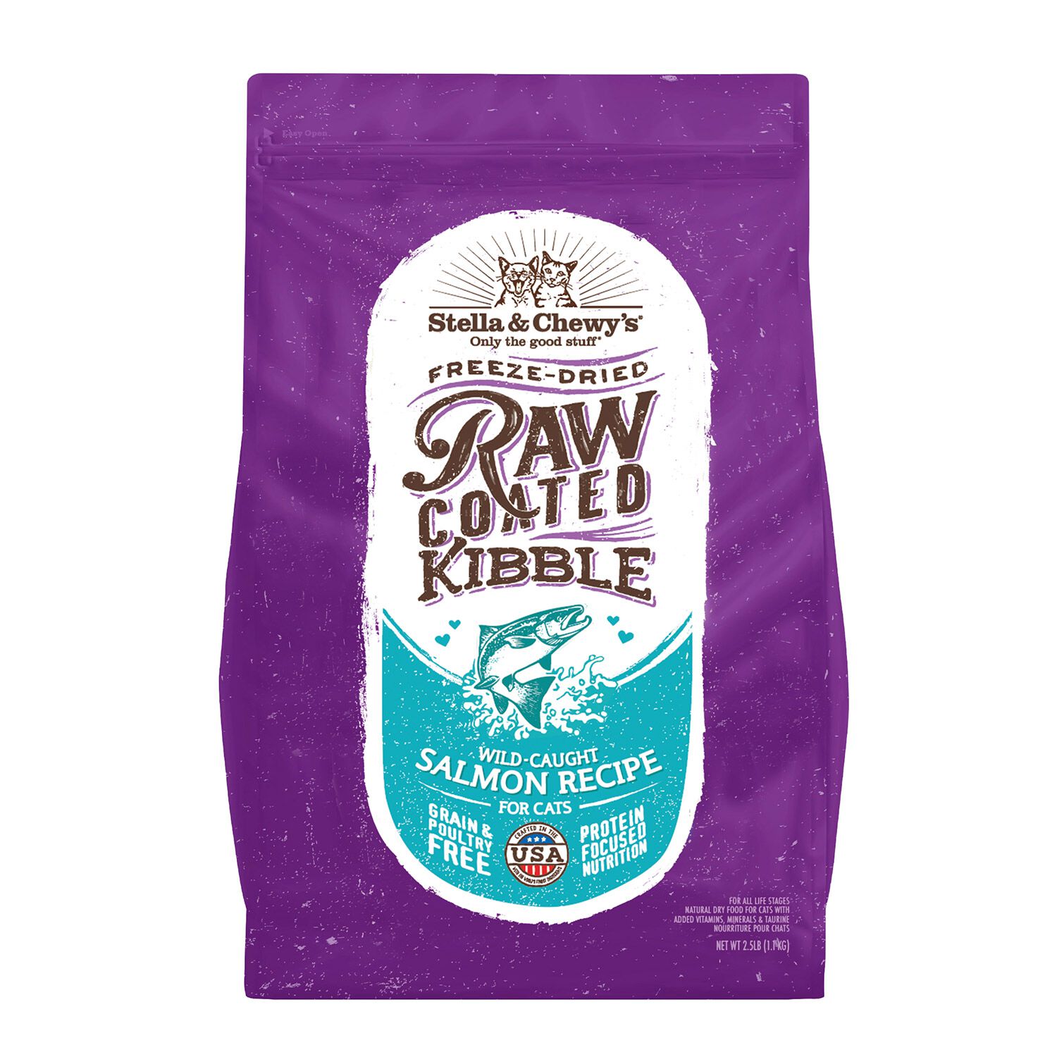 Stella & Chewy's Raw Coated Wild Caught Salmon Recipe Dry Cat Food