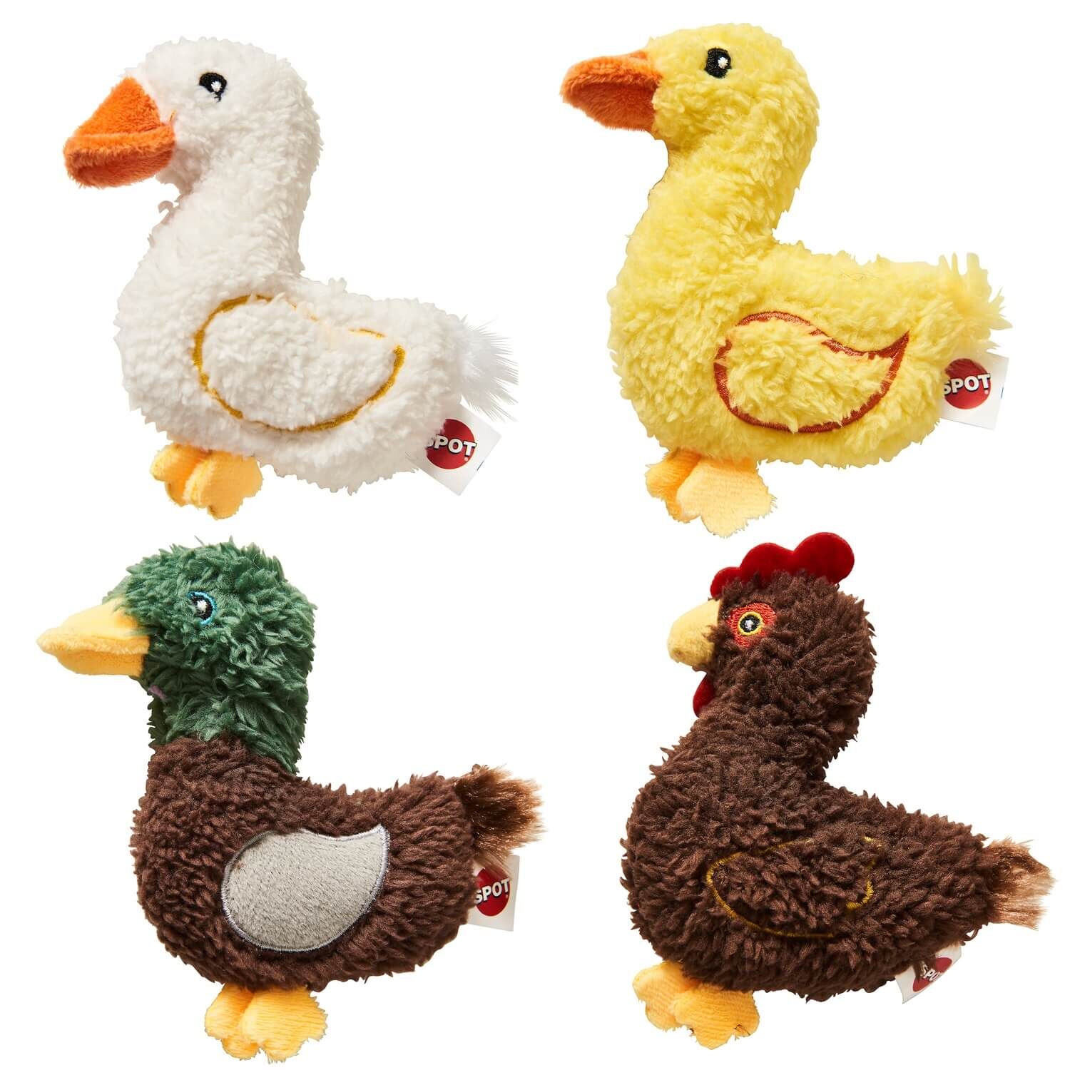 Spot Love The Earth Barnyard Birds Plush Catnip Cat Toy - Assorted Characters