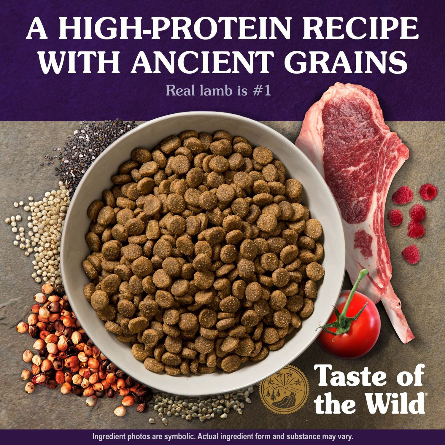 Taste Of The Wild Dry Dog Food, Ancient Mountain Canine Recipe With Roasted Lamb, 28-Lb Bag