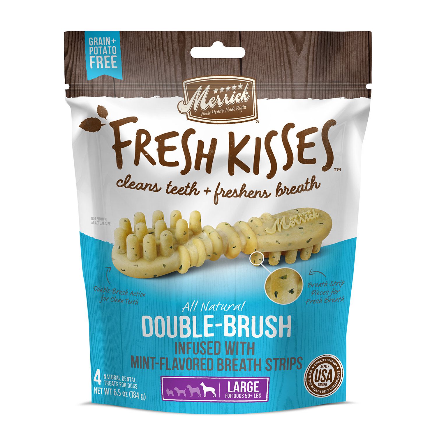 Merrick Fresh Kisses Mint Strips Large