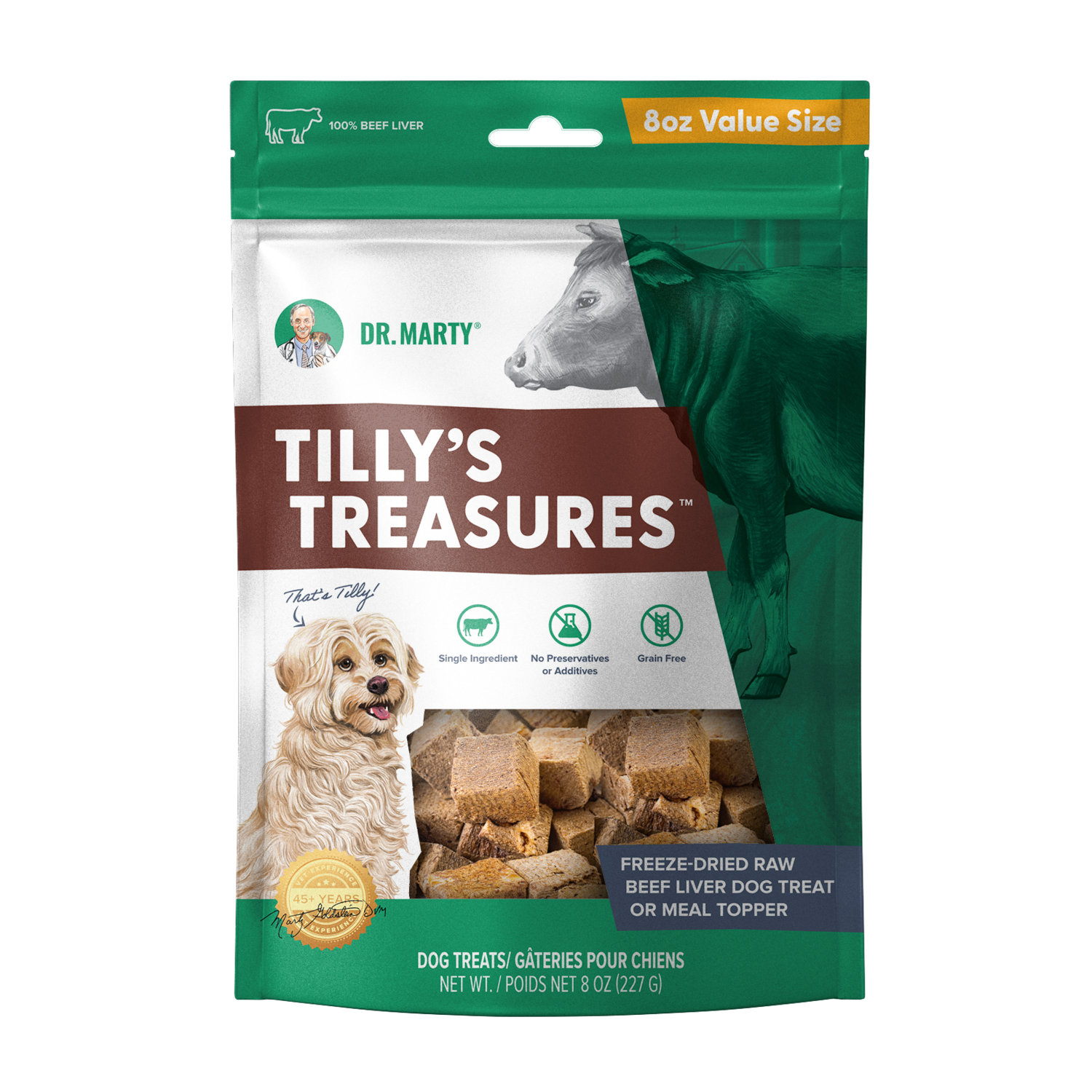 Dr. Marty Tilly's Treasures Freeze-Dried Beef Liver Dog Treats