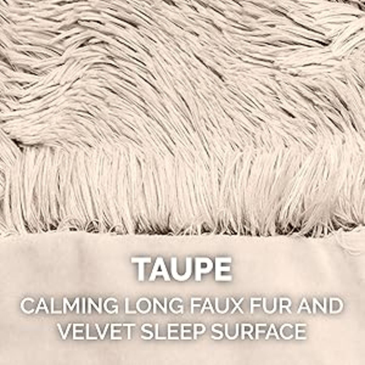 Furhaven Luxury Calming Plush Long Fur & Velvet Waterproof Dog & Cat Blanket - Taupe, 30"X20"