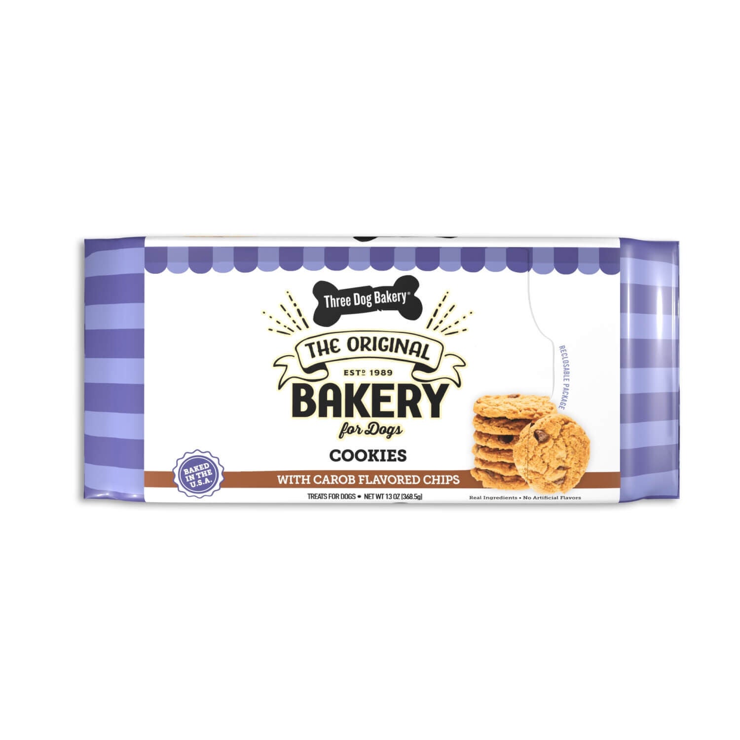 Three Dog Bakery Carob Chip Cookies Dog Treats