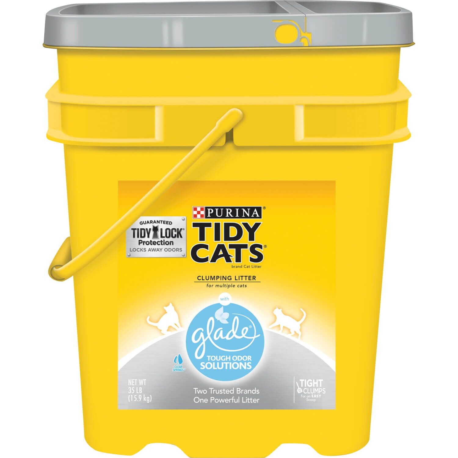 Tidy Cats Multi-Cats Clumping Cat Liter, Glade Ctlear Springs Scent