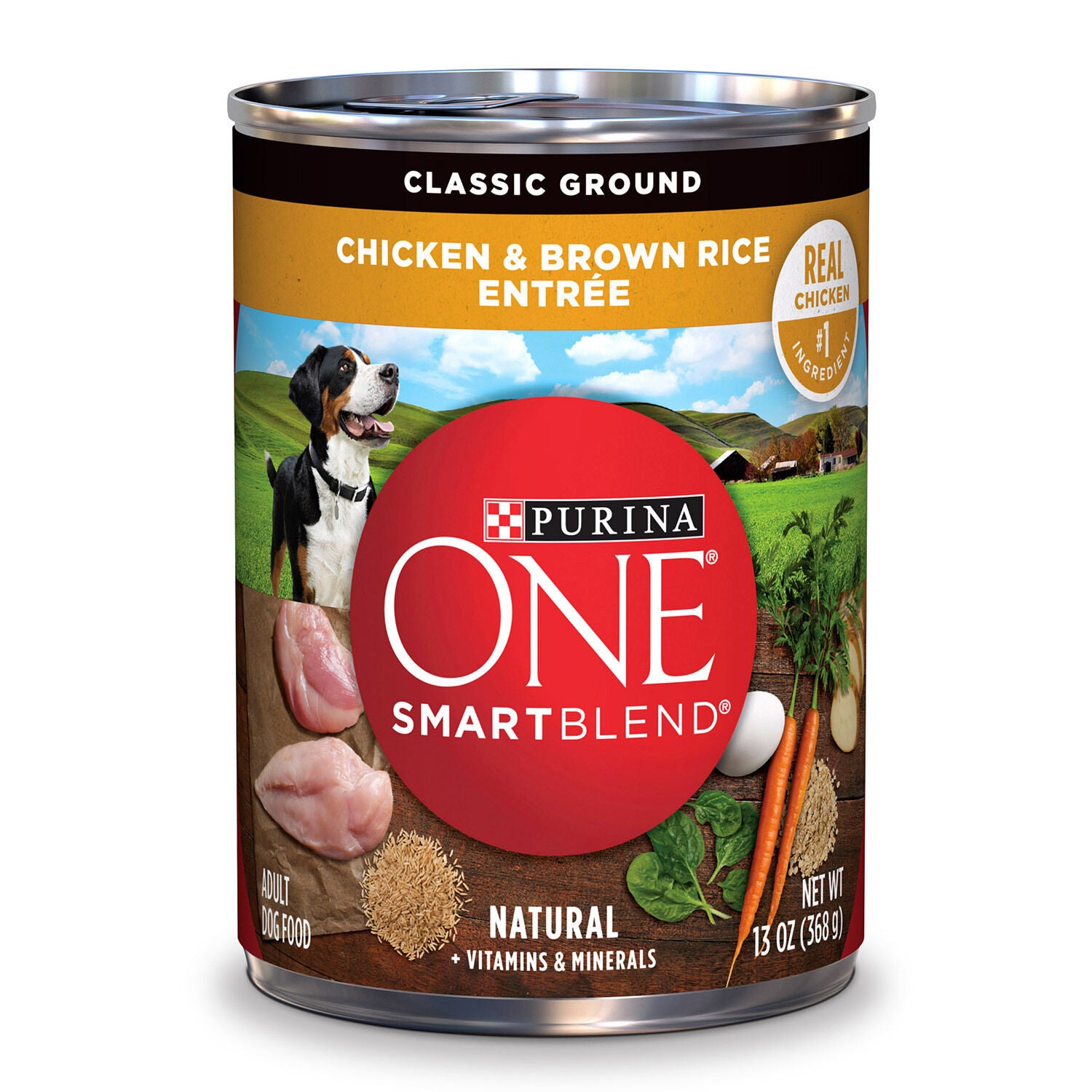 Purina One Smartblend Natural Classic Ground Chicken & Brown Rice Entree Dog Food