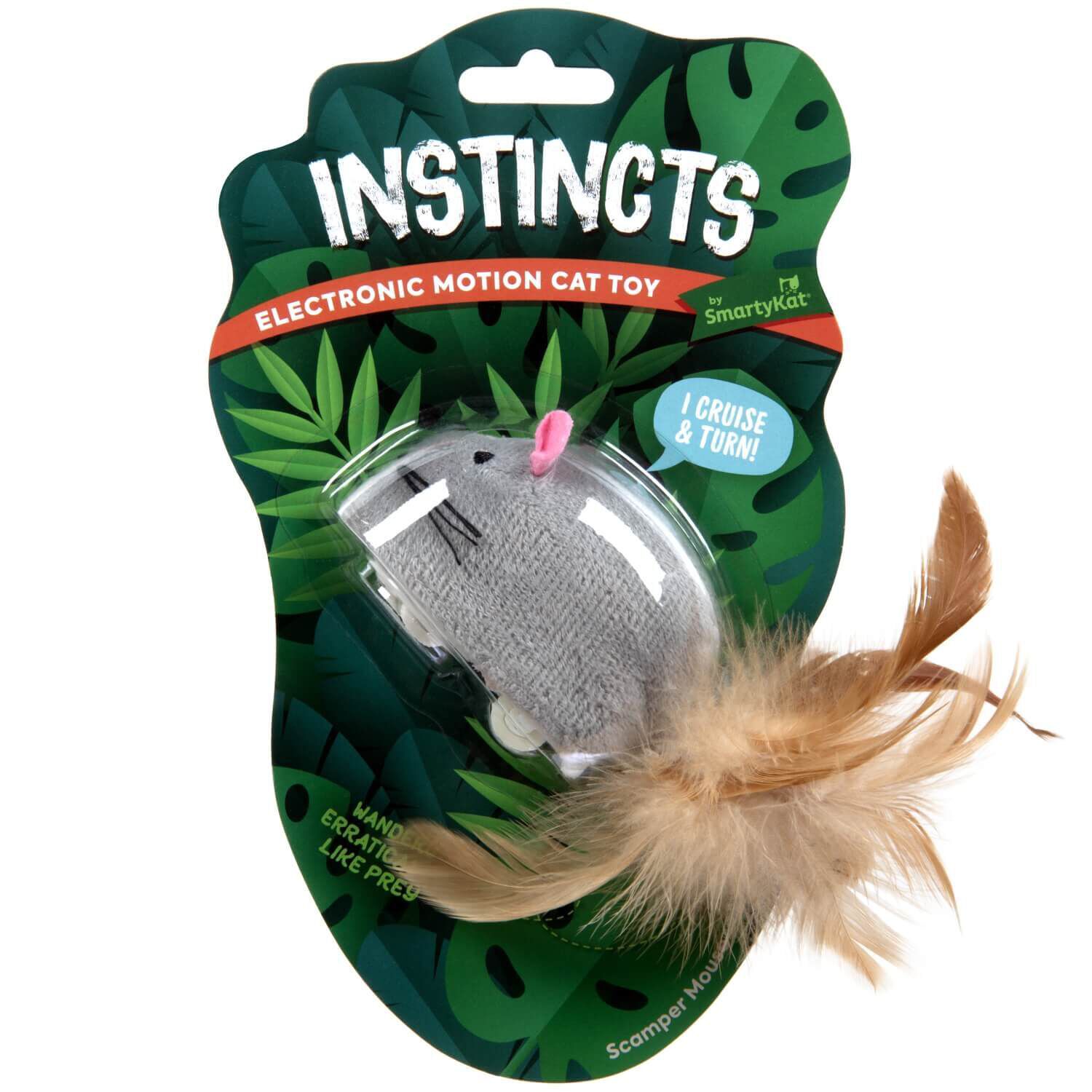 Instincts By Smartykat&reg; Scamper Mouse Plush Electronic Motion Cat Toy, Battery-Powered