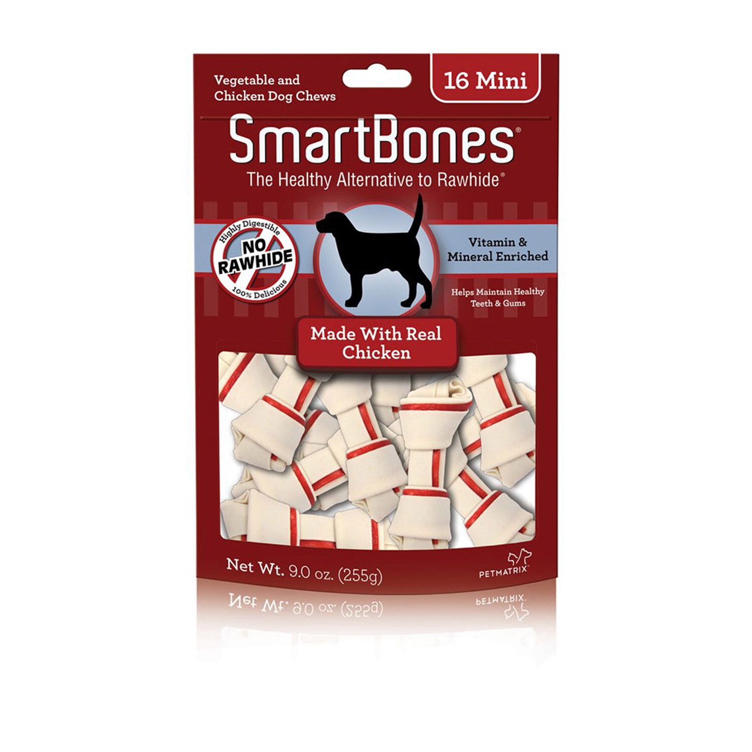 Smartbones Mini Chicken Rawhide Alternative Chews Dog Treats, 16 Count