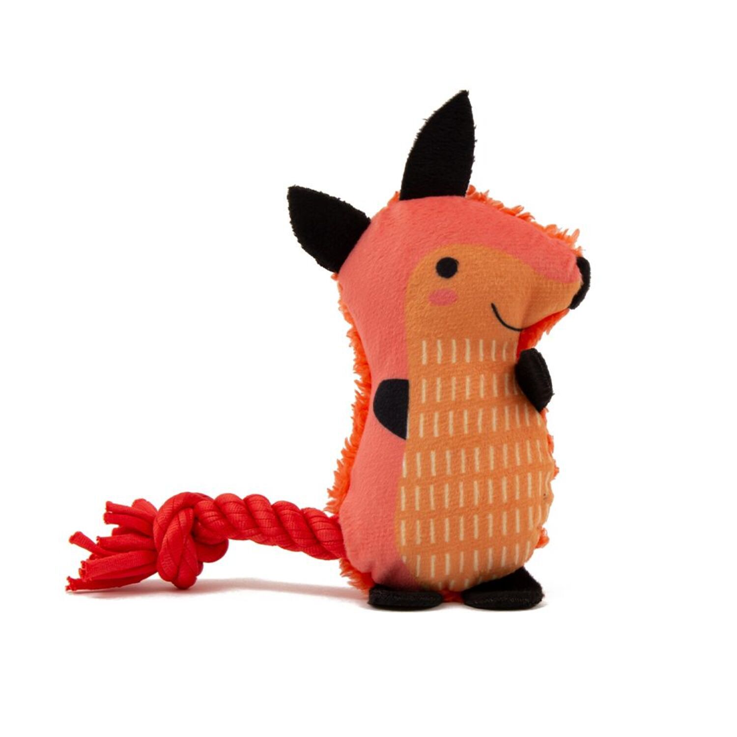 Little & Lively Plush Fox & Tug Rope Small Dog Toy