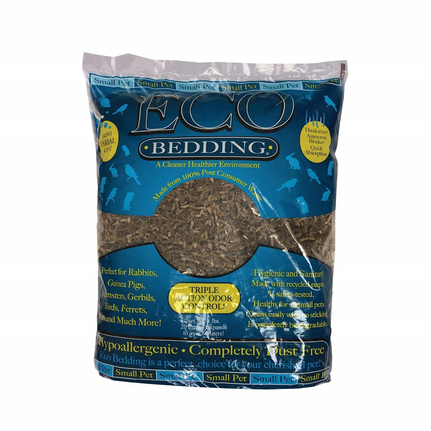 Fibercore Eco Bedding Eco Bedding Odor Control Small Animal Bedding, 4.5-Lb Bag