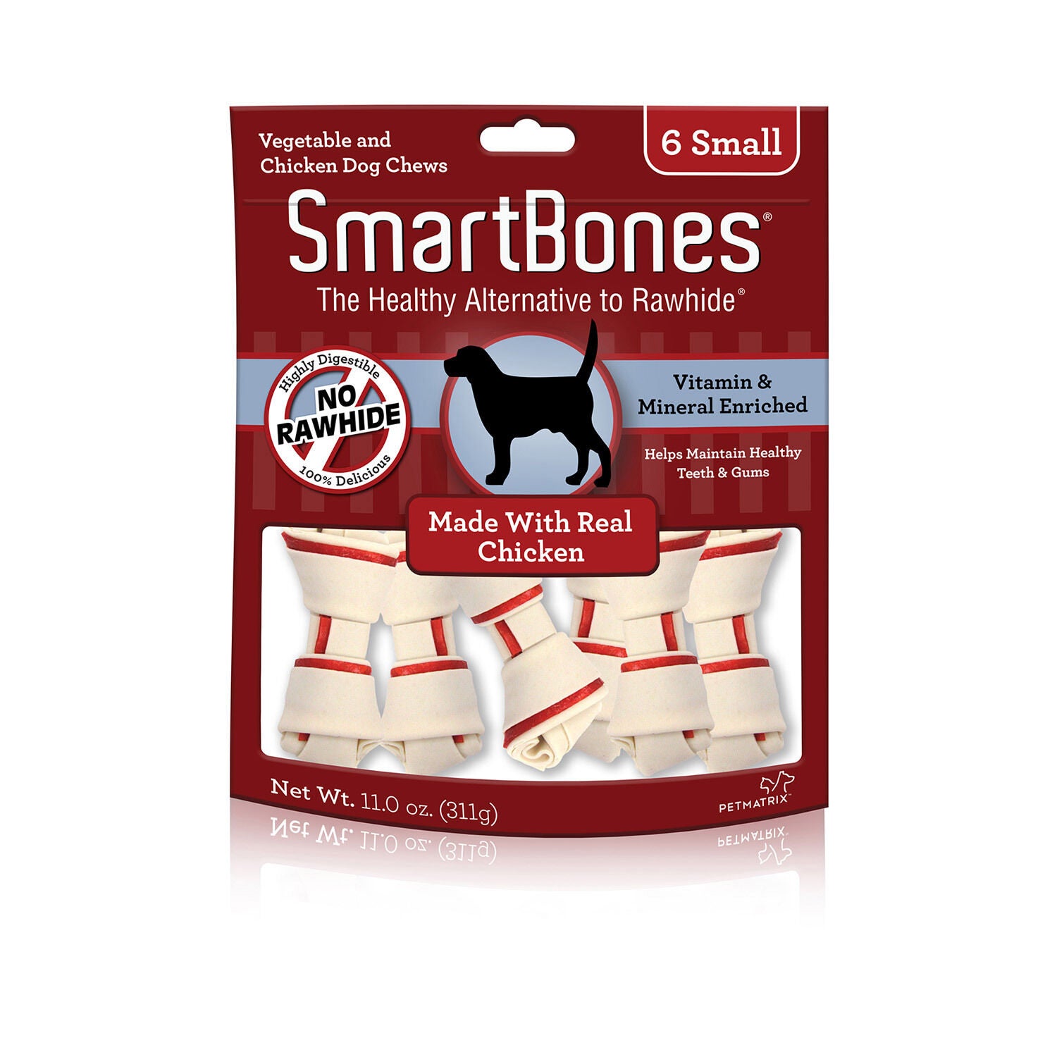 Smartbones Small Chicken Rawhide Alternative Chews Dog Treats, 6 Pack