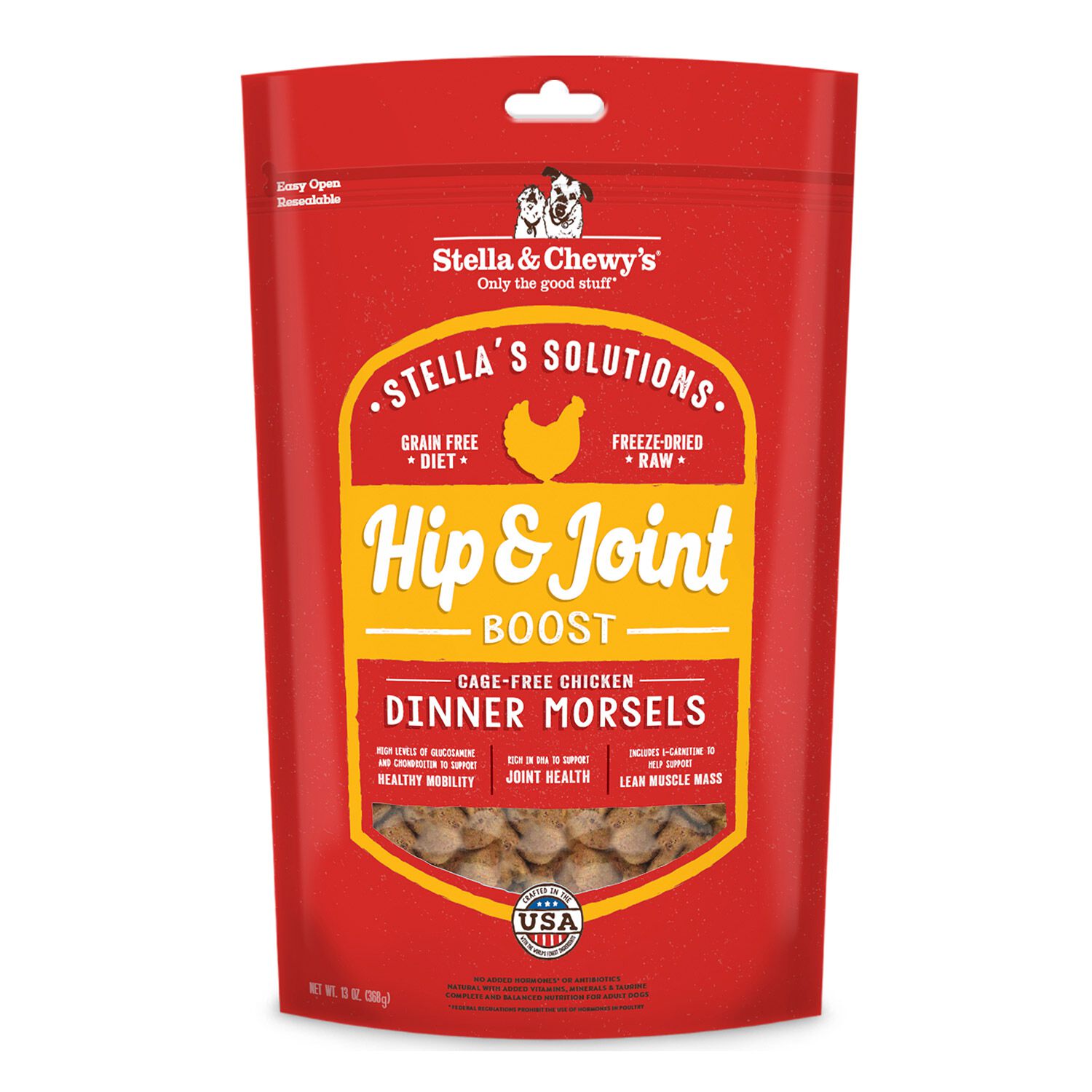 Stella & Chewy's Solutions Hip & Joint Boost Cage-Free Chicken Dinner Morsels Dog Food