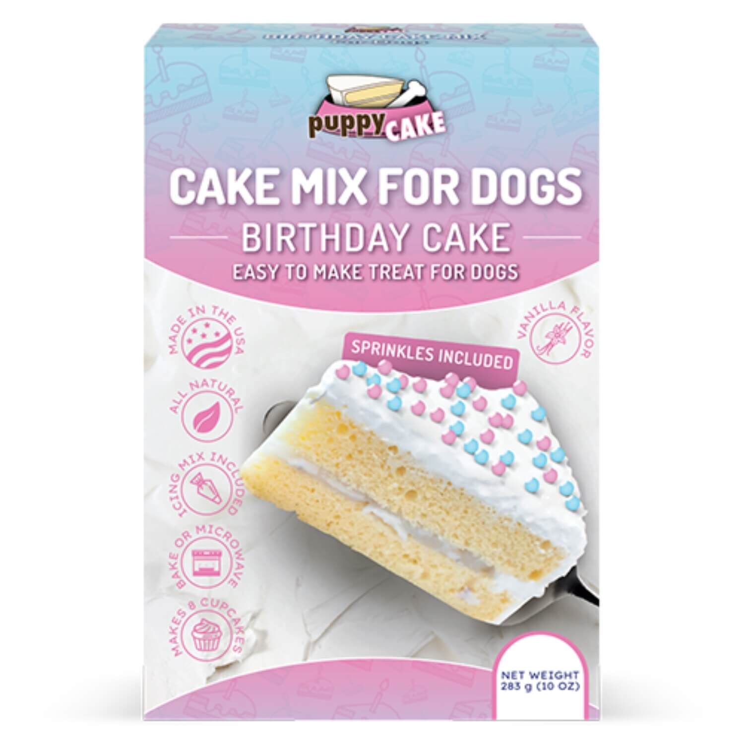 Puppy Cake Dog Cake Mix Dog Treat - Birthday Cake Flavored With Pupfetti Sprinkles