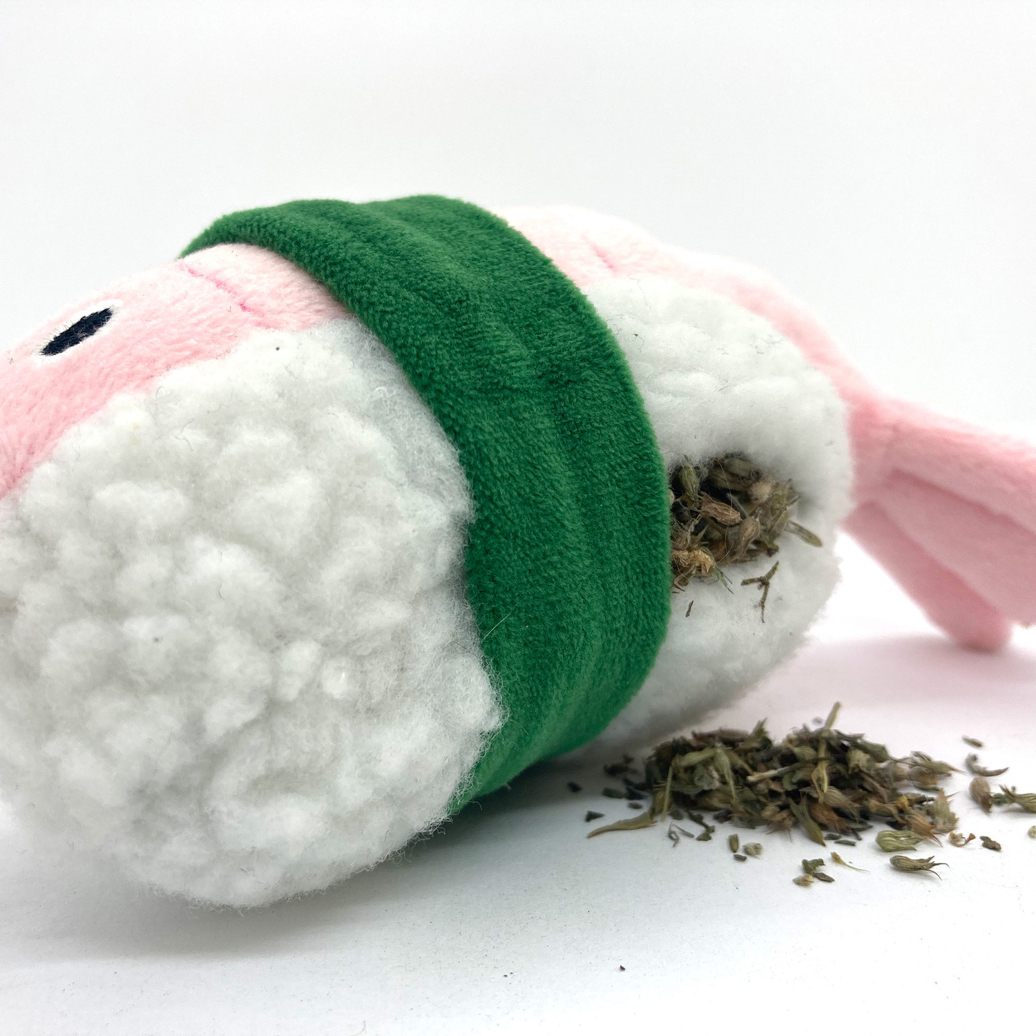 Meowijuana Get Wrapped Refillable Shrimp Sushi Roll & Catnip Cat Toy