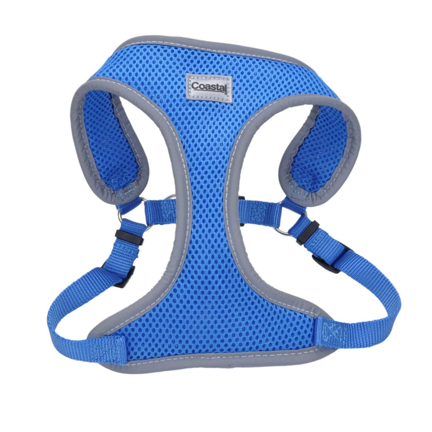 Coastal Pet Products Comfort Soft&reg; Reflective Wrap Adjustable Dog Harness, Blue Lagoon, 1"X28"-36"