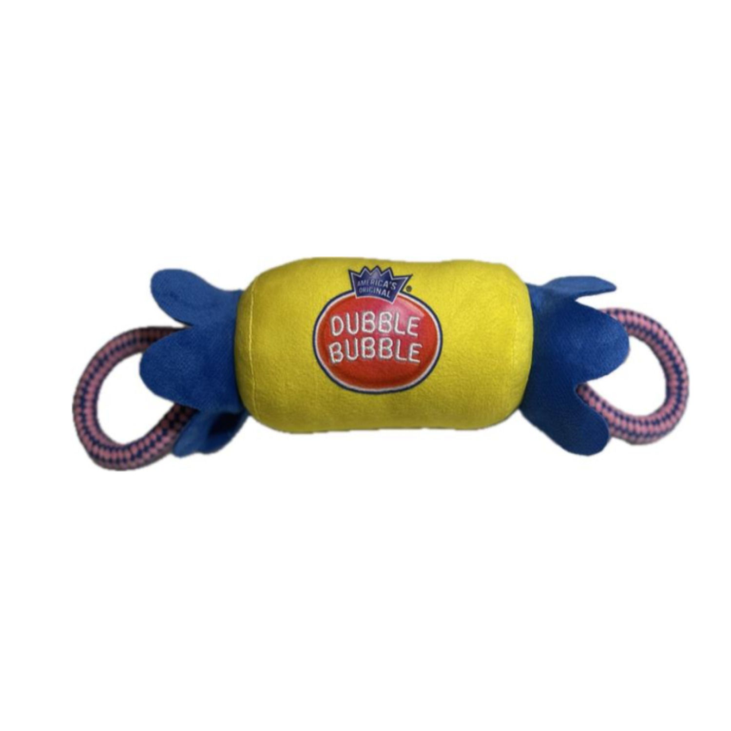 Tootsie Roll Dubble Bubble Plush Squeaky Tug Dog Toy, 16"