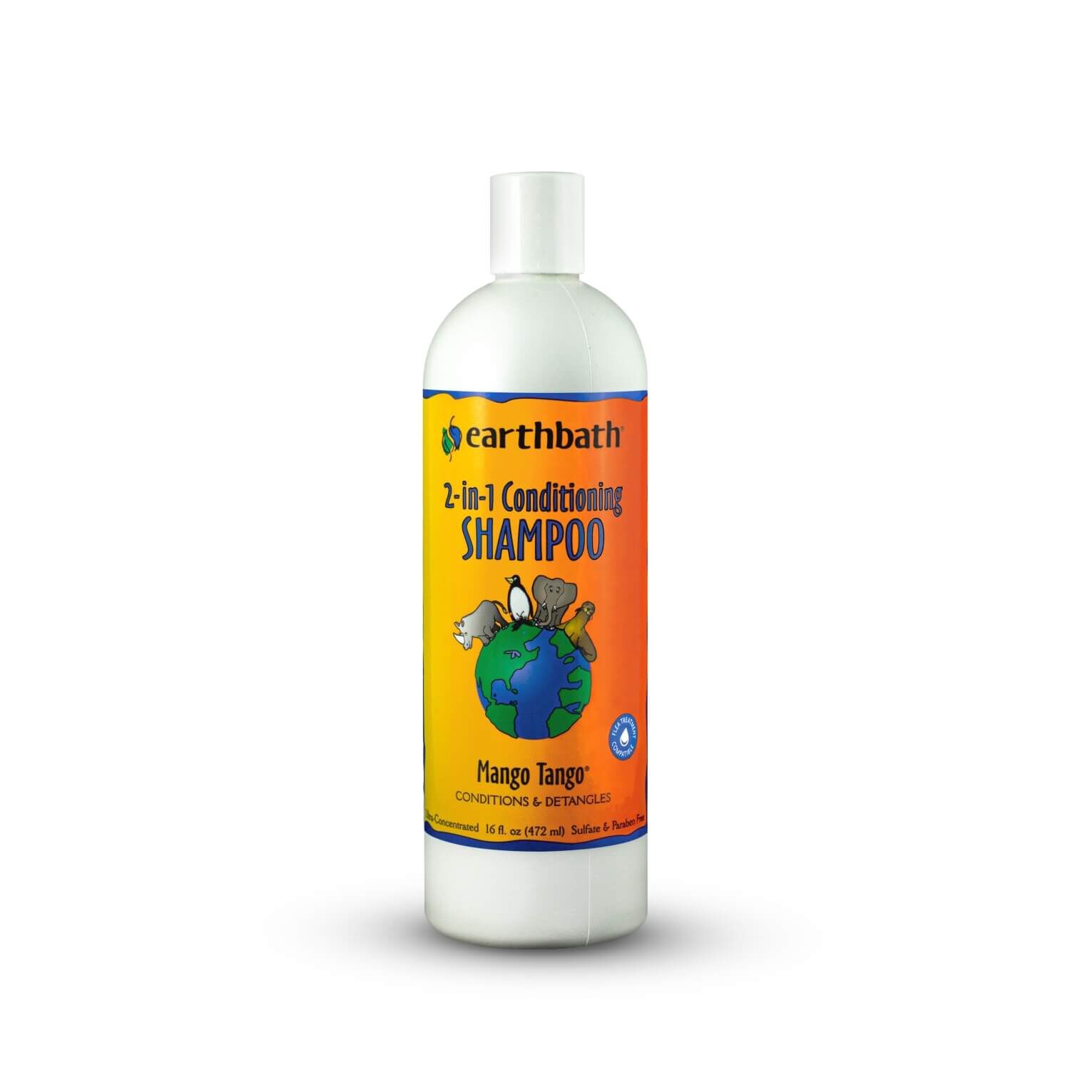Earthbath 2-In-1 Conditioning Shampoo For Dogs & Cats, Mango Tango