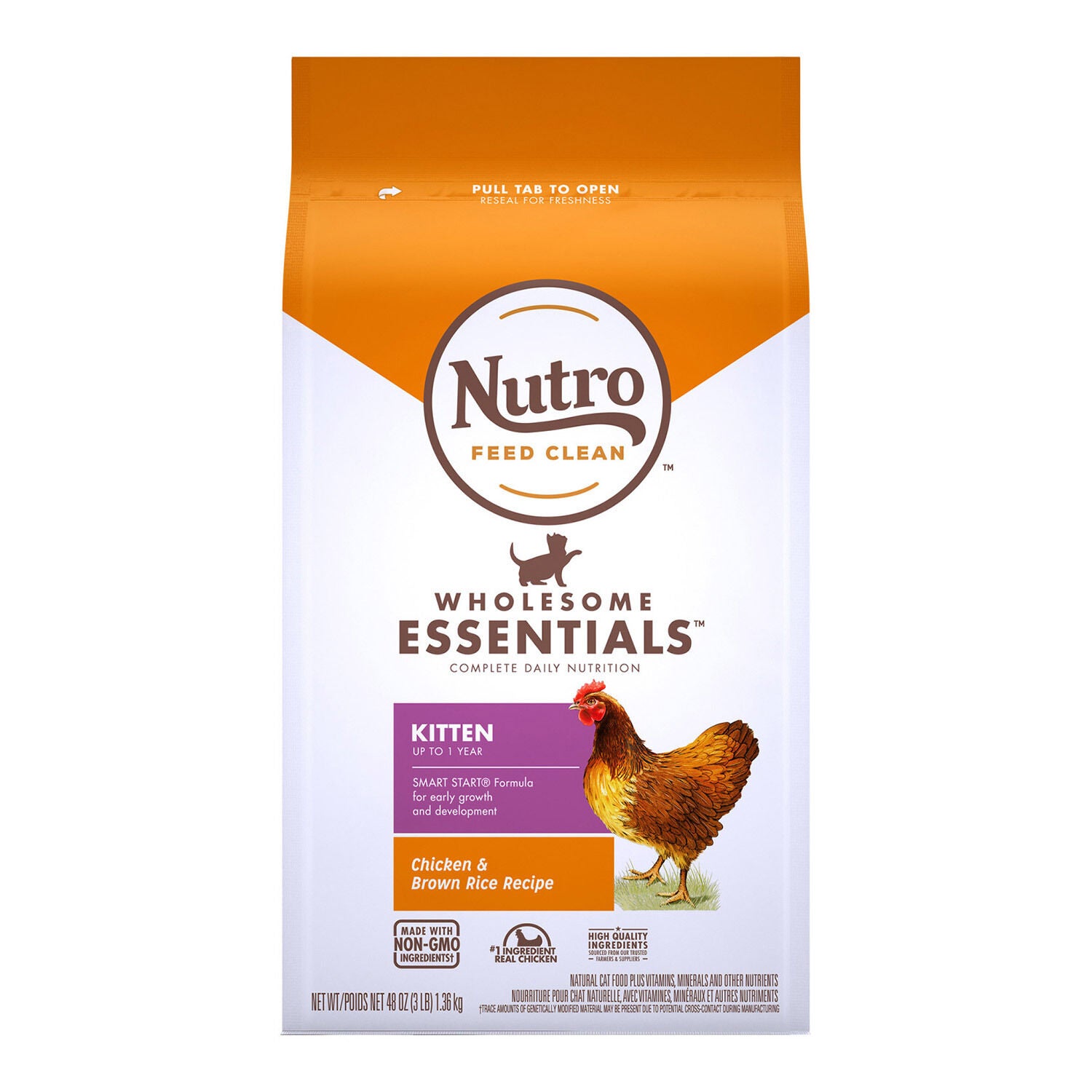 Nutro Wholesome Essentials Kitten Dry Cat Food, Chicken & Brown Rice Recipe