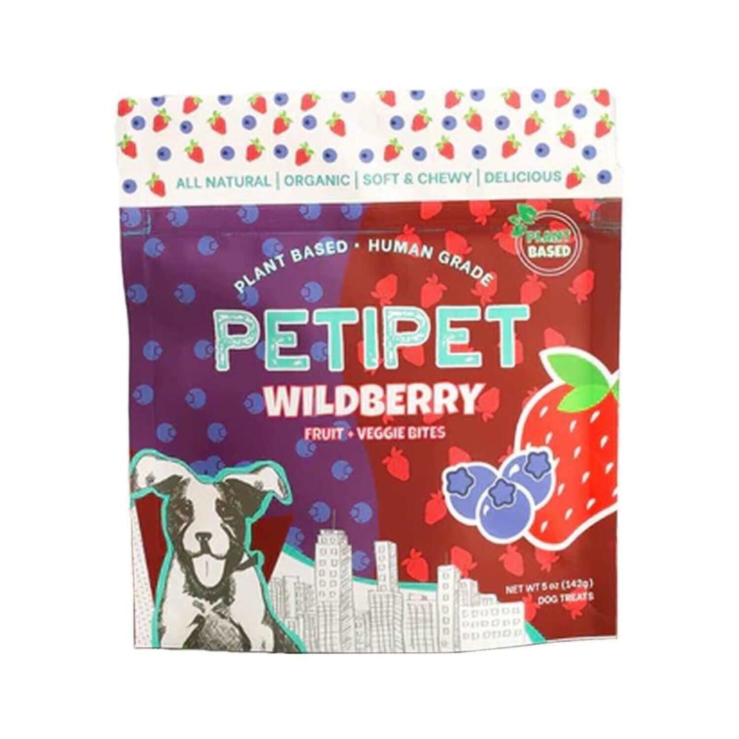 Petipet Wildberry Organic Soft & Chewy Fruit & Veggie Bites Dog Treats