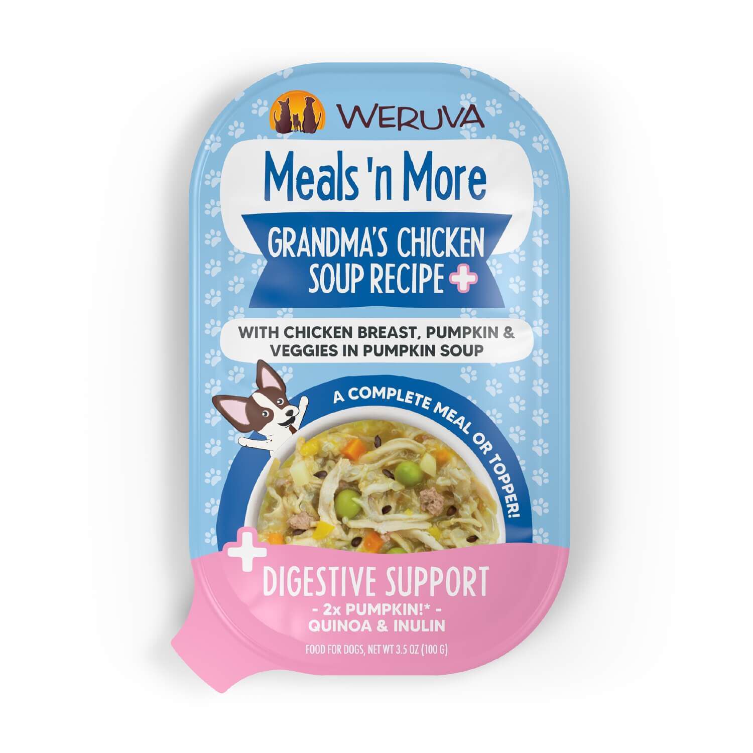 Weruva Dog Meals 'N More Natural Grandma's Chicken Soup Recipe Plus Digestive Support Wet Dog Food