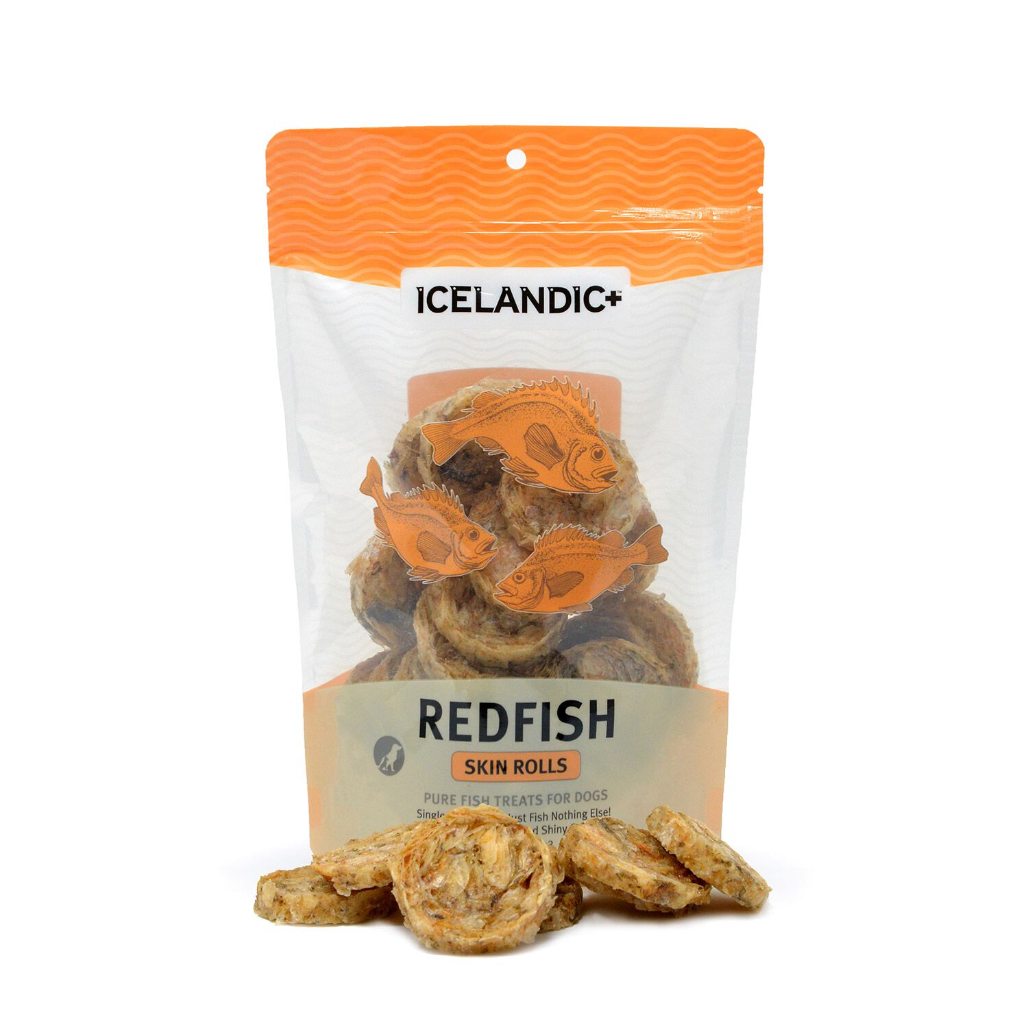 Icelandic+ Redfish Skin Rolls Natural Dog Treats
