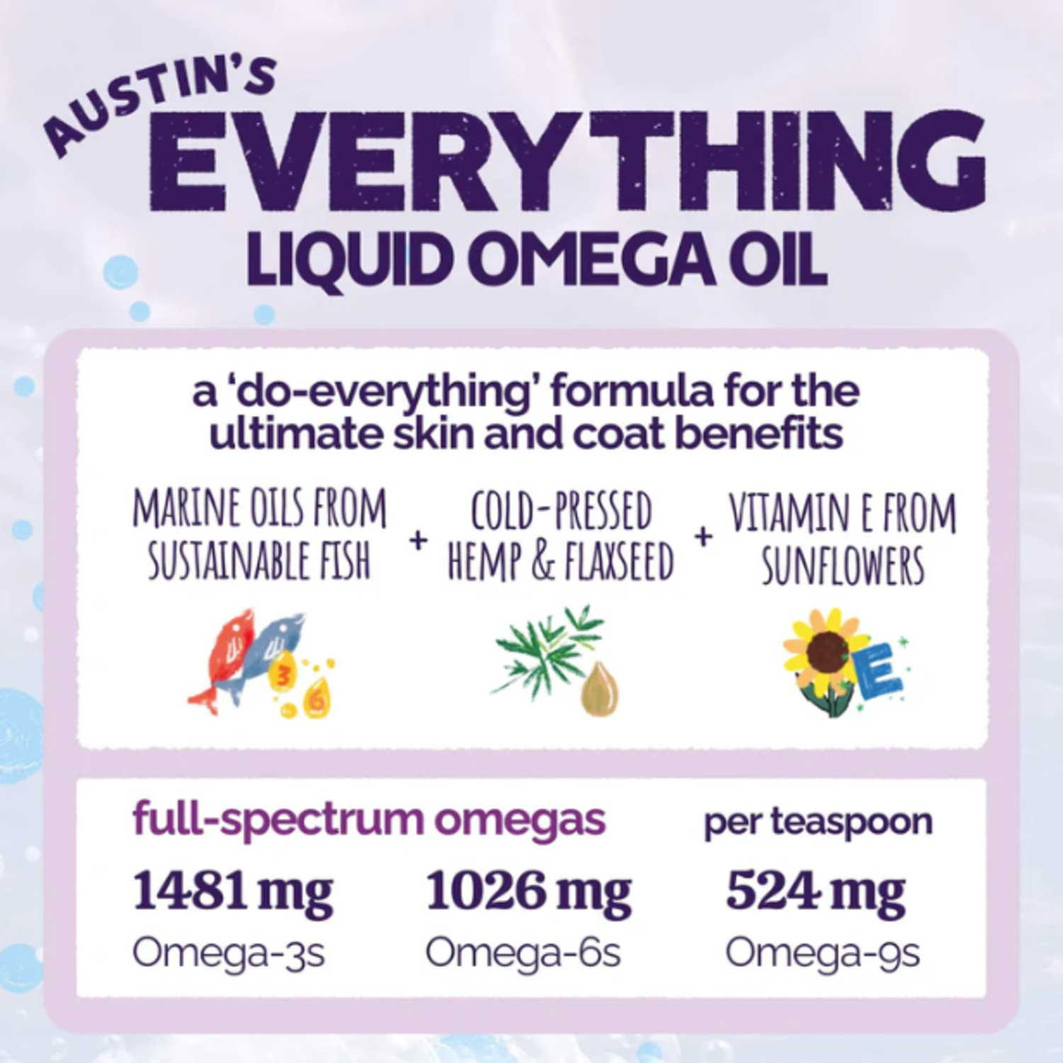 Austin & Kat Austin's Everything Oil Skin & Coat Liquid Omega Fish Oil Dog Supplement, 16Oz