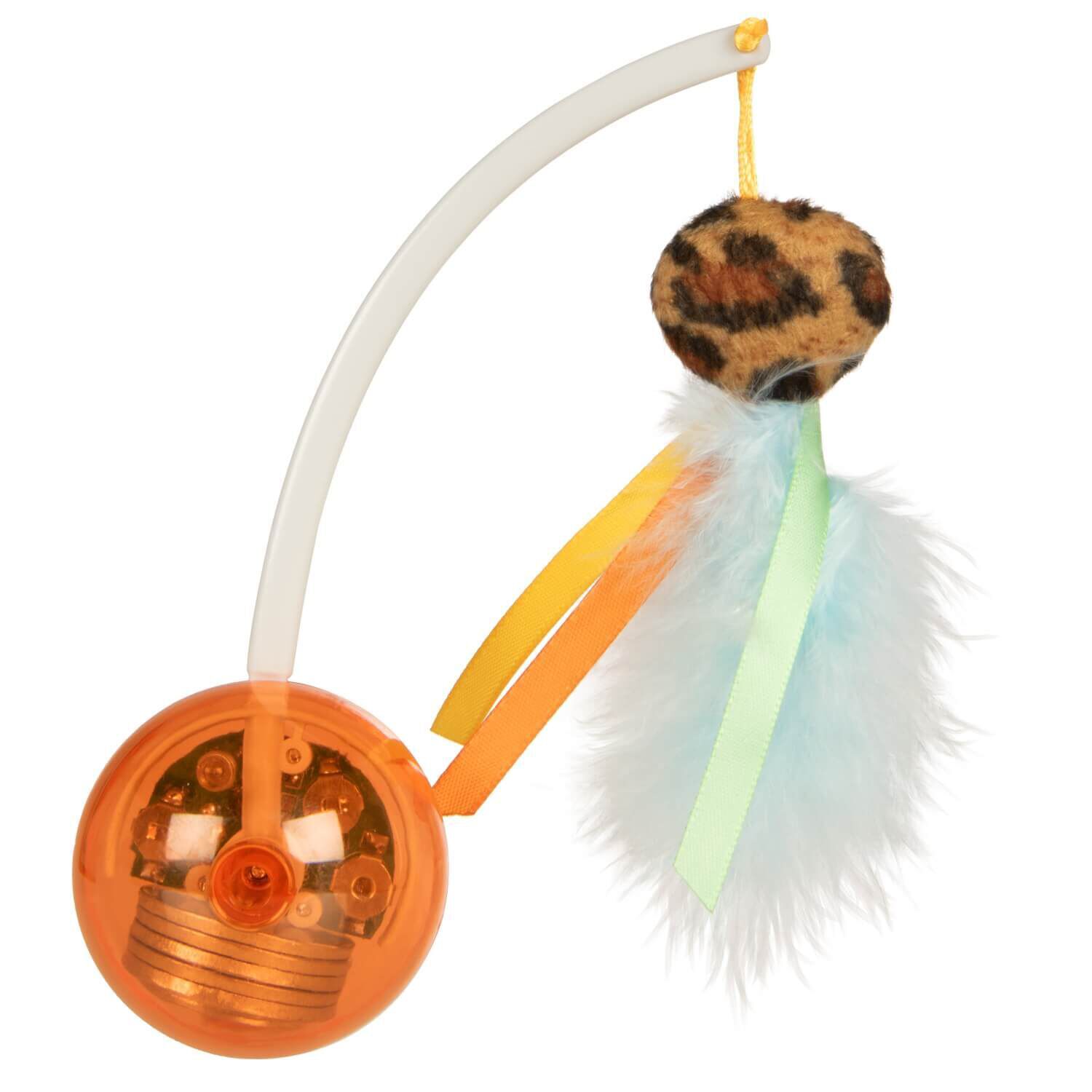 Instincts By Smartykat&reg; Twinkle Tipper&trade; Electronic Light Ball Cat Toy With Self Righting Teaser Wand