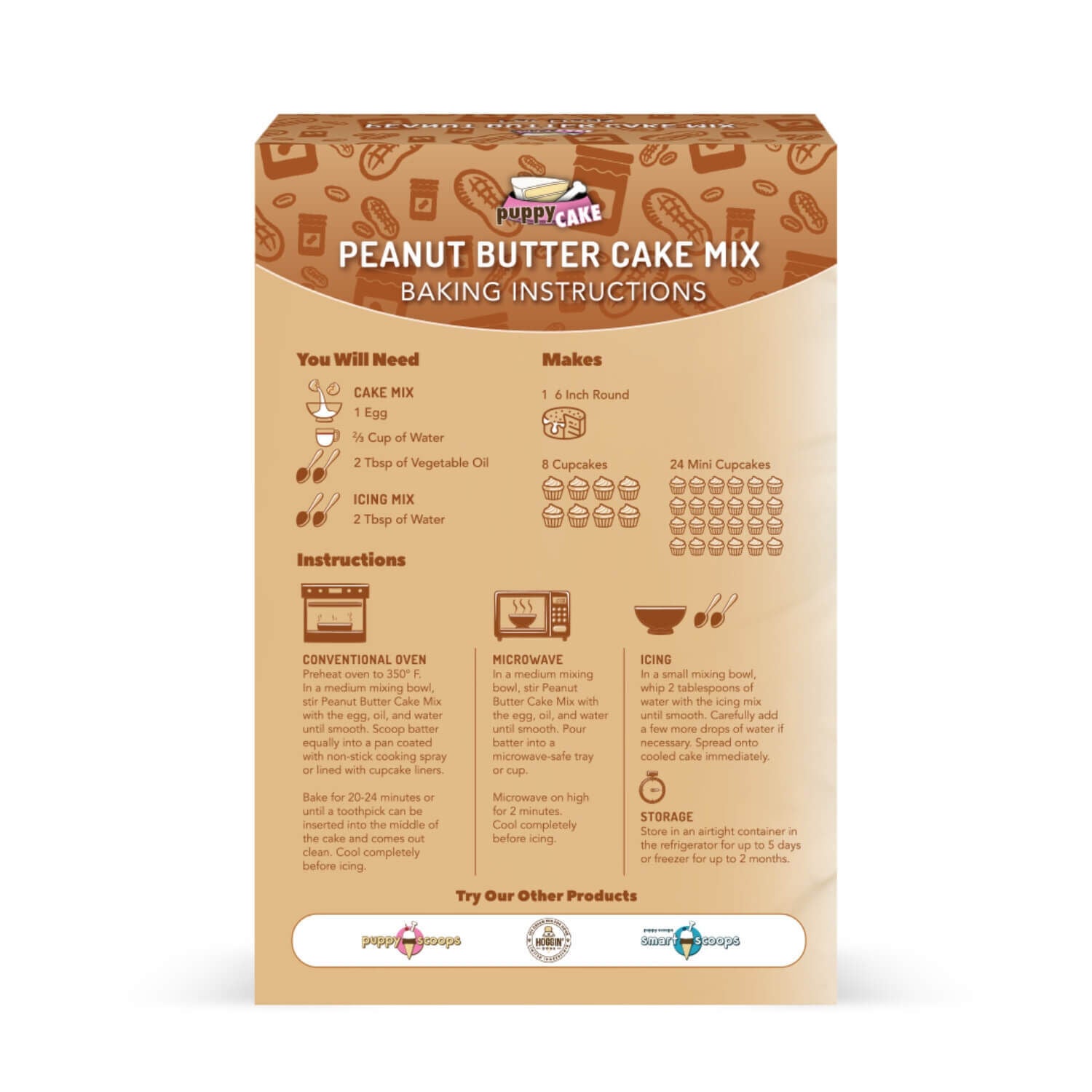 Puppy Cake Dog Birthday Cake Mix - Peanut Butter