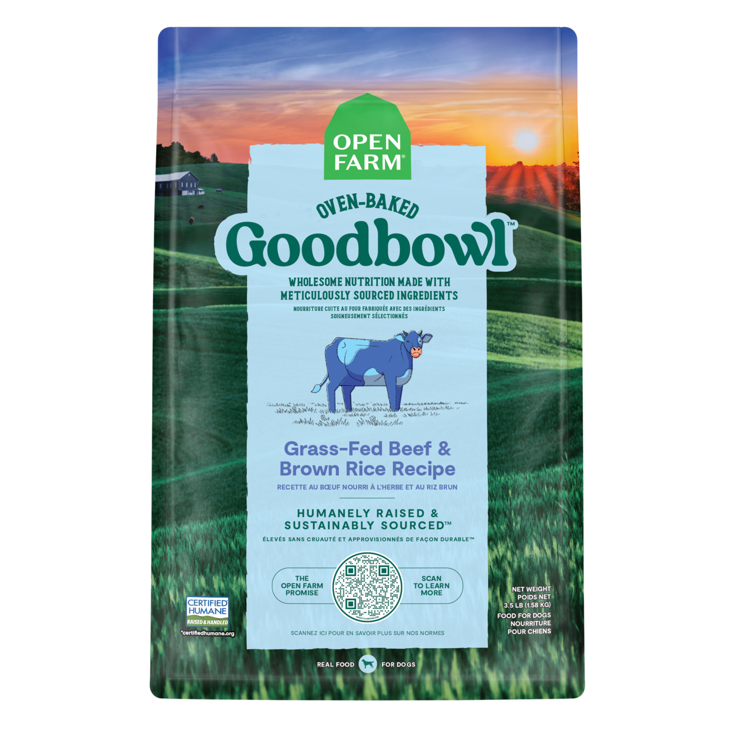 Open Farm Goodbowl Grass-Fed Beef & Brown Rice Recipe Dry Dog Food, 22Lb
