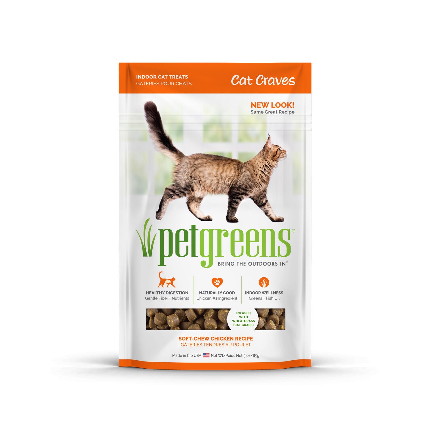 Pet Greens Cat Craves All Natural Soft Chew Cat Treats, Chicken Flavor