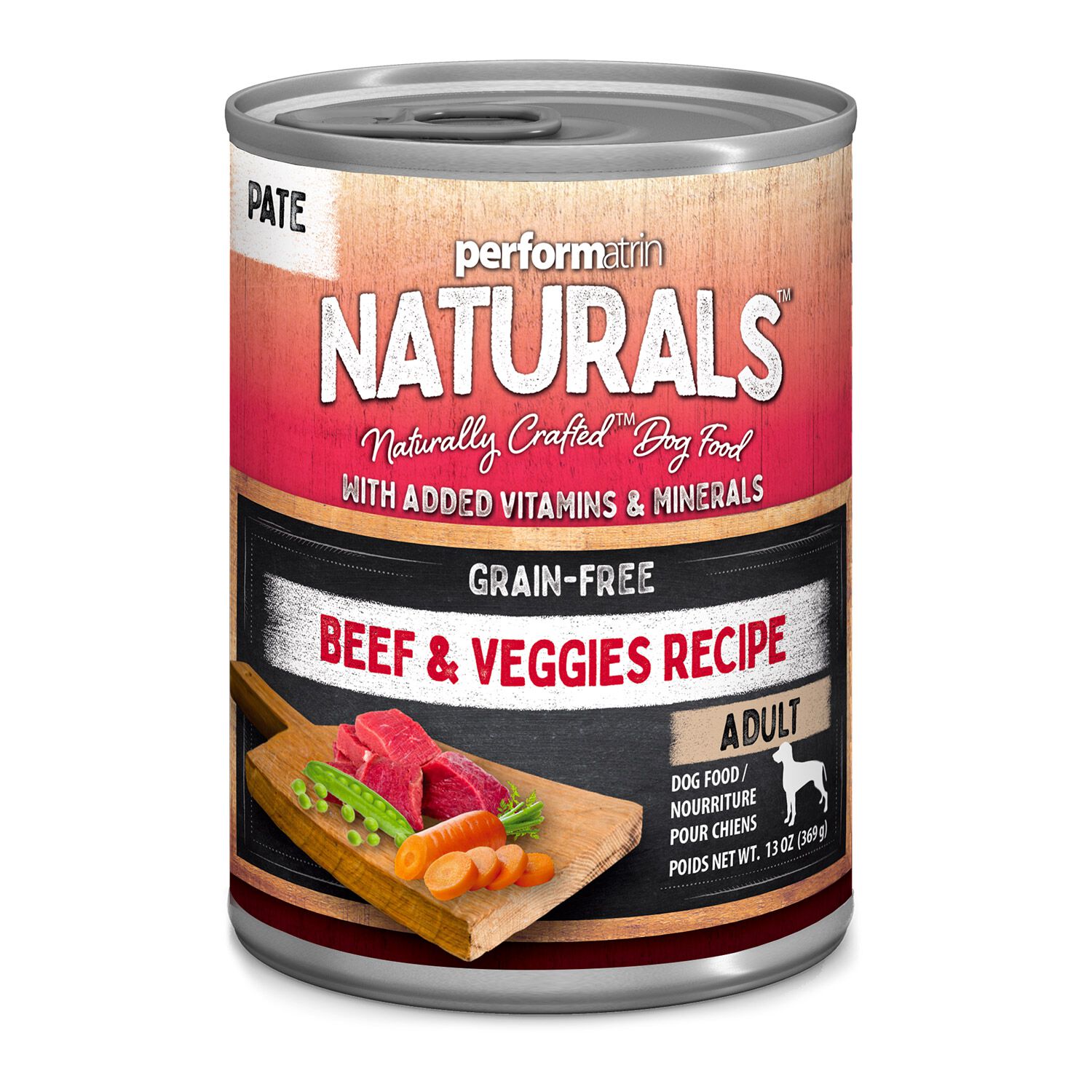 Performatrin Naturals Beef & Veggies Recipe Pate Adult Wet Dog Food, 13-Oz Pack Of 12