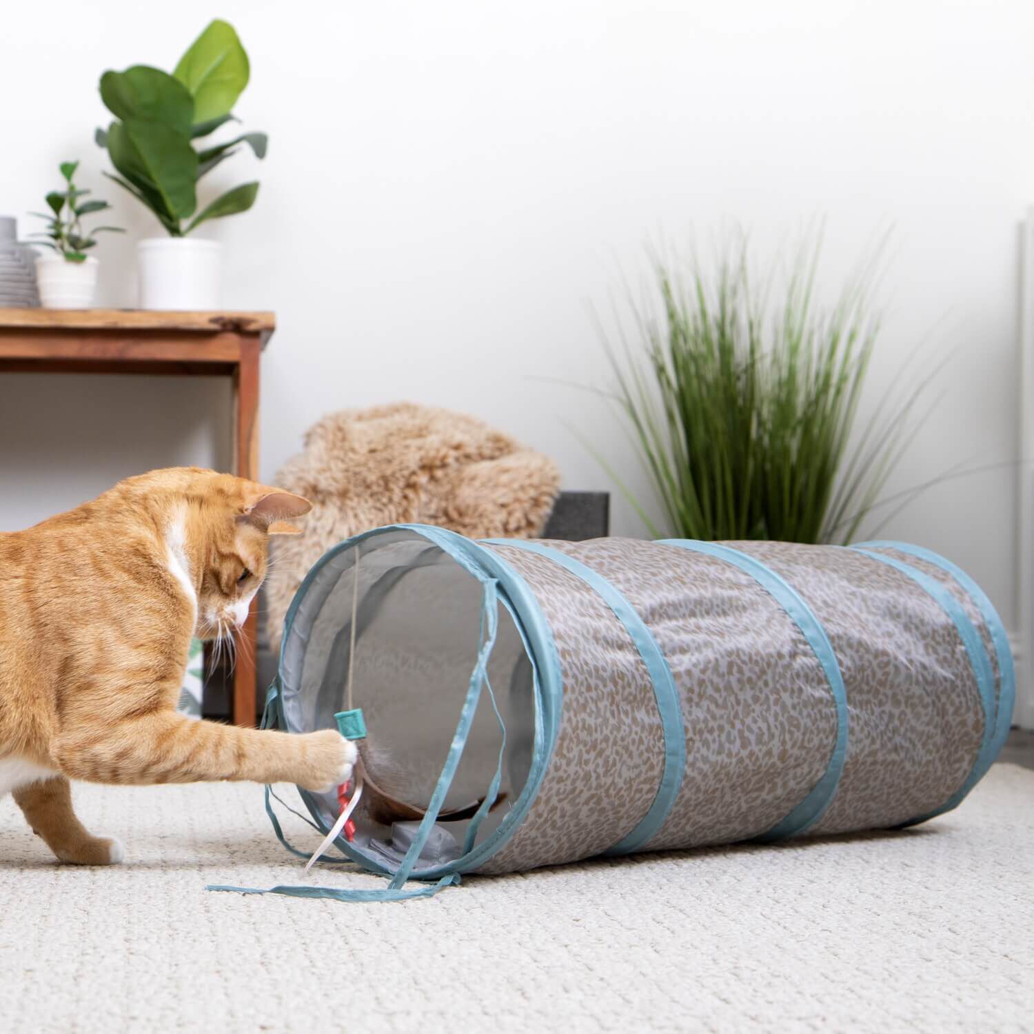 Instincts By Smartykat&reg; Twinkle Tube Electronic Light Crinkle Tunnel Cat Toy, Battery Powered