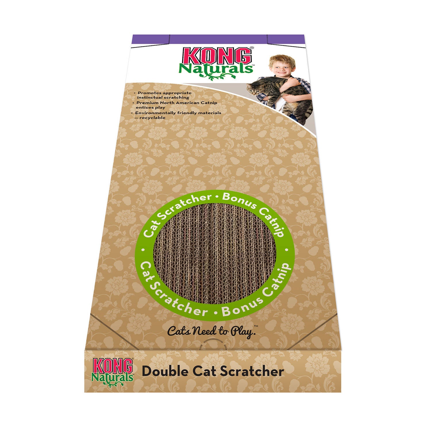 Kong Naturals Double Cat Scratcher Infused With Kong Premium Catnip